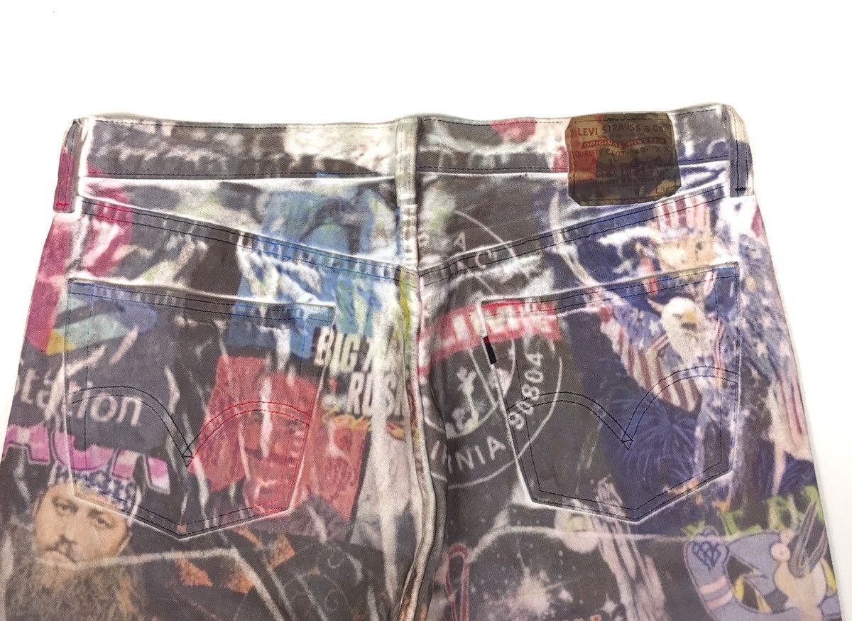 Led Zeppelin × Levi's Made & Crafted × Levi's Vintage Clothing 🔥MEGA RARE 🔥Vintage Levis 501 x Band x Movie Over Print Size US 35 - 16 Thumbnail