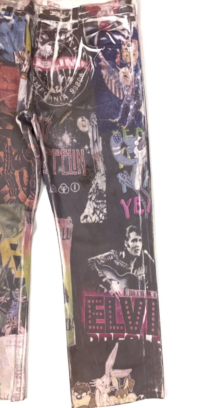 Led Zeppelin × Levi's Made & Crafted × Levi's Vintage Clothing 🔥MEGA RARE 🔥Vintage Levis 501 x Band x Movie Over Print Size US 35 - 6 Thumbnail
