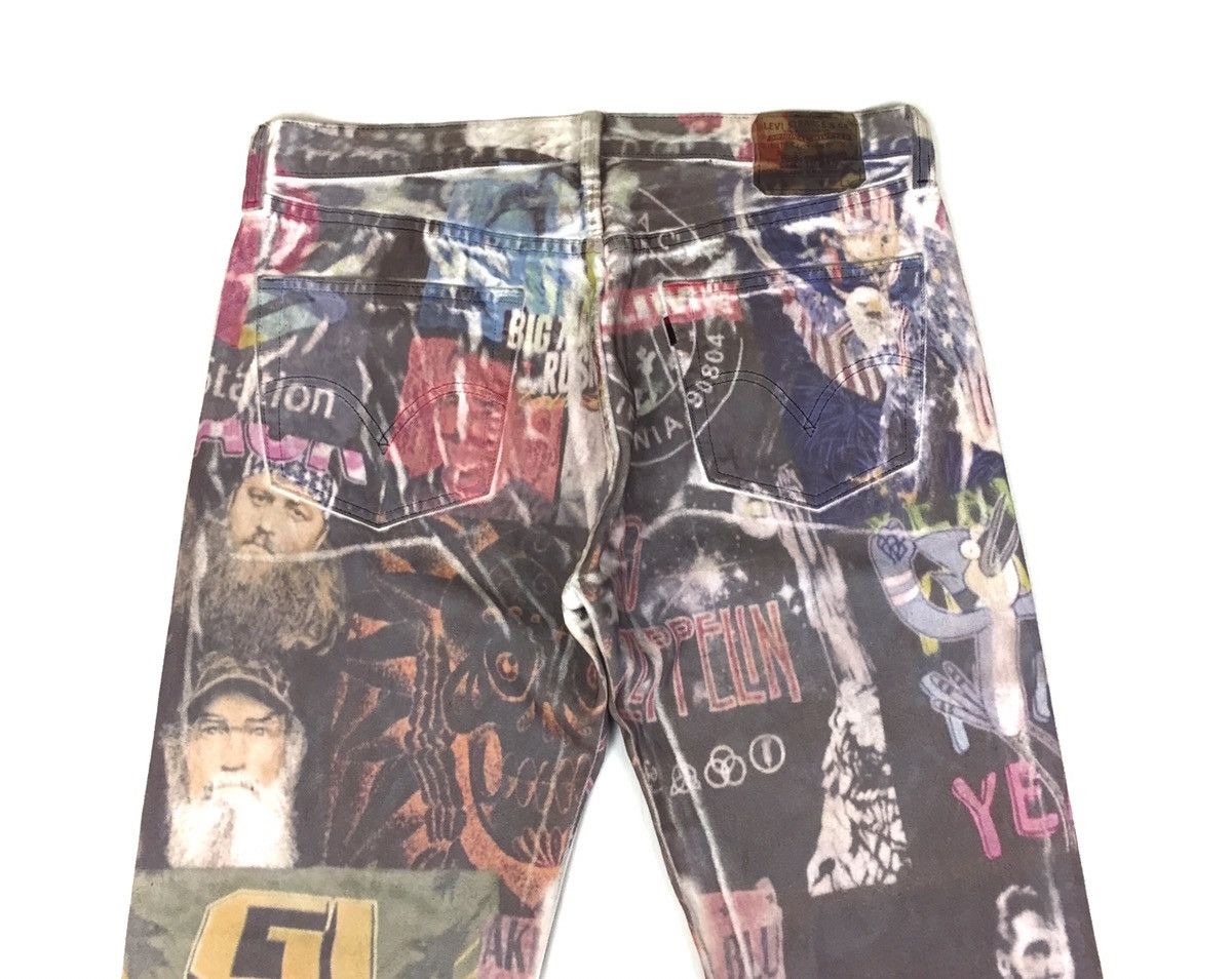 Led Zeppelin × Levi's Made & Crafted × Levi's Vintage Clothing 🔥MEGA RARE 🔥Vintage Levis 501 x Band x Movie Over Print Size US 35 - 15 Thumbnail