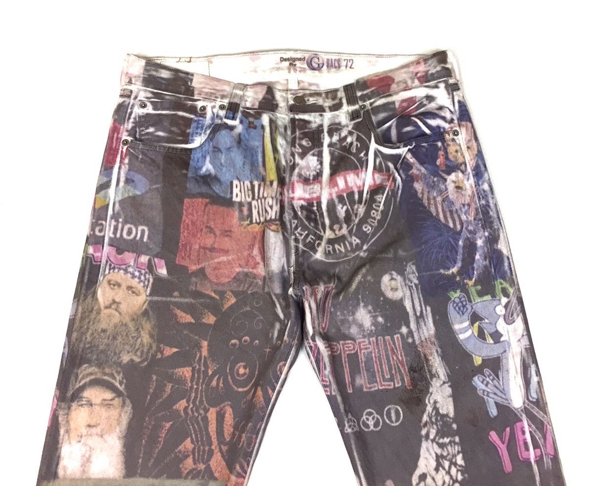 Led Zeppelin × Levi's Made & Crafted × Levi's Vintage Clothing 🔥MEGA RARE 🔥Vintage Levis 501 x Band x Movie Over Print Size US 35 - 3 Thumbnail
