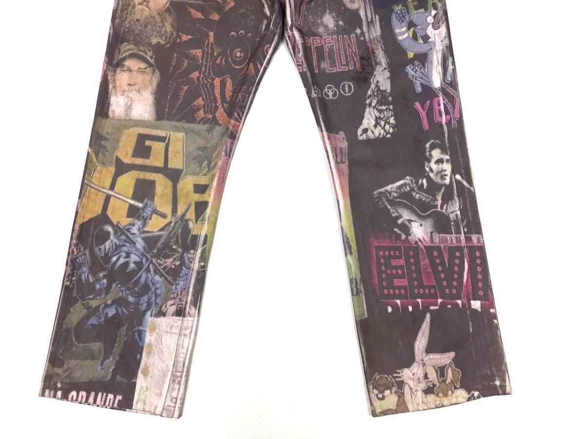 Led Zeppelin × Levi's Made & Crafted × Levi's Vintage Clothing 🔥MEGA RARE 🔥Vintage Levis 501 x Band x Movie Over Print Size US 35 - 4 Thumbnail