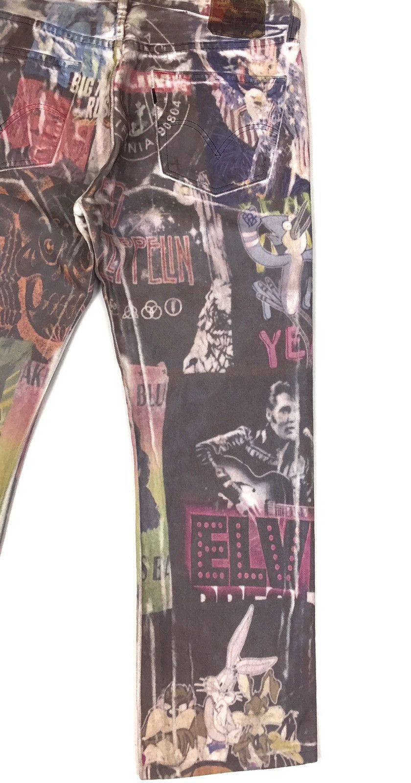 Led Zeppelin × Levi's Made & Crafted × Levi's Vintage Clothing 🔥MEGA RARE 🔥Vintage Levis 501 x Band x Movie Over Print Size US 35 - 12 Thumbnail