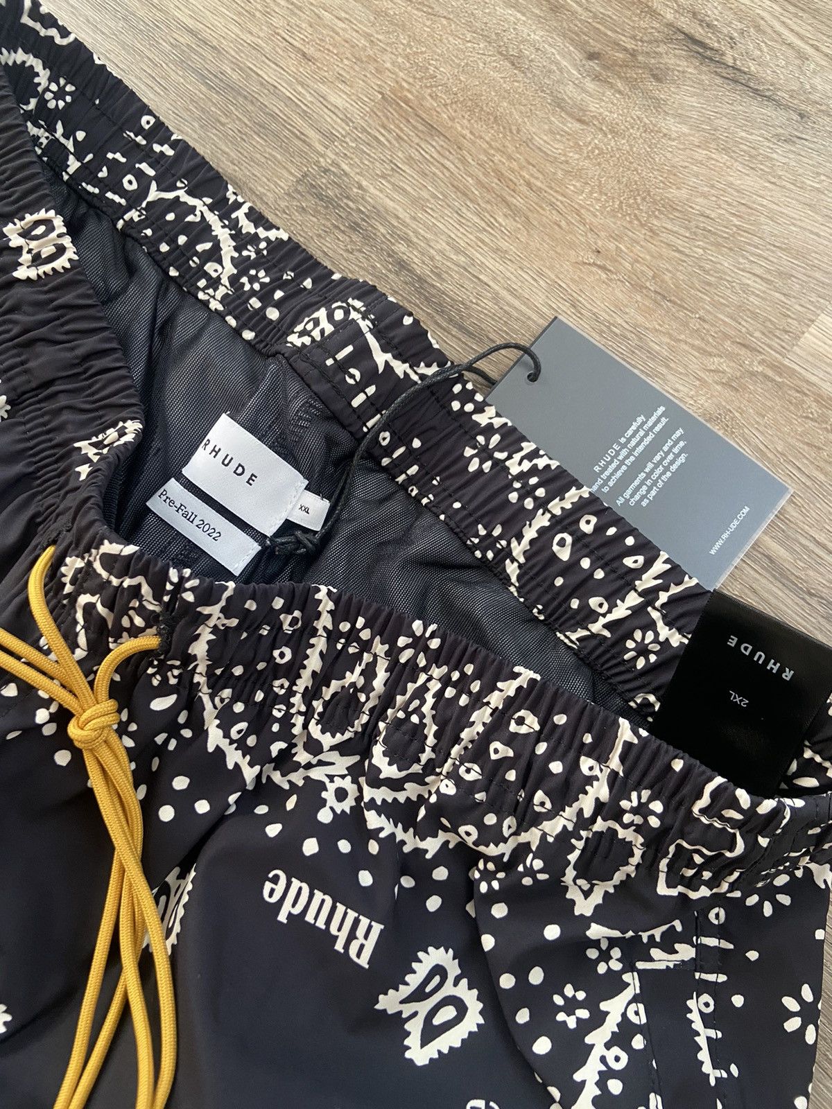 Rhude RHUDE Black Swim Shorts Size US 38 / EU 54 - 2 Thumbnail