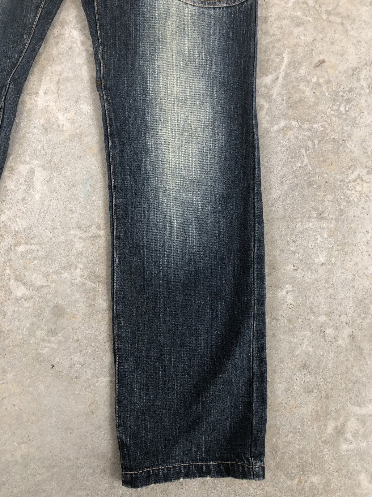 Japanese Brand Rare GUMU Double Waist Distressed Denim Size US 32 / EU 48 - 7 Thumbnail
