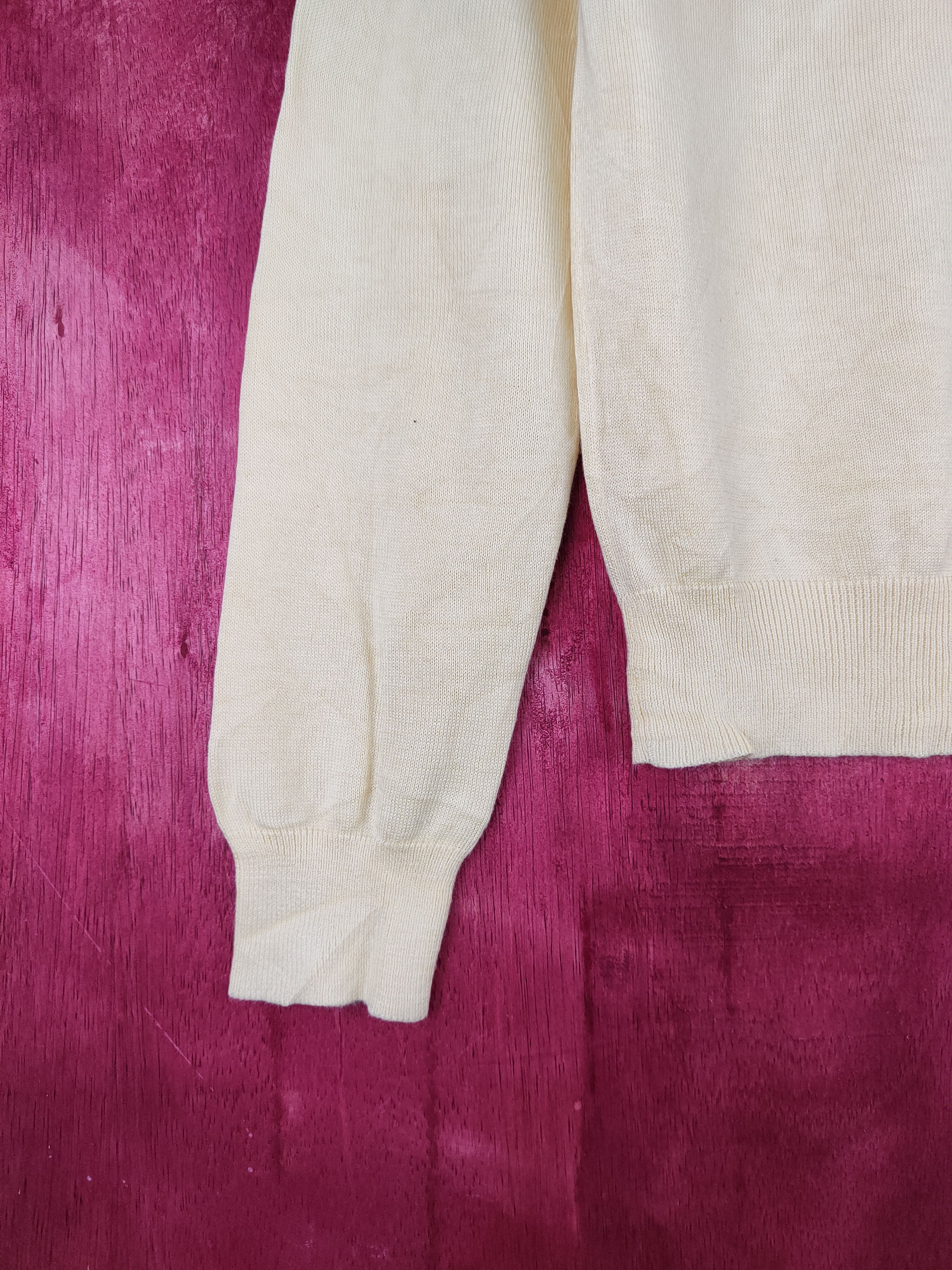 Japanese Brand Comfort Basic Yellow Cardigan vintage plain thin #S875 Size M / US 6-8 / IT 42-44 - 4 Thumbnail