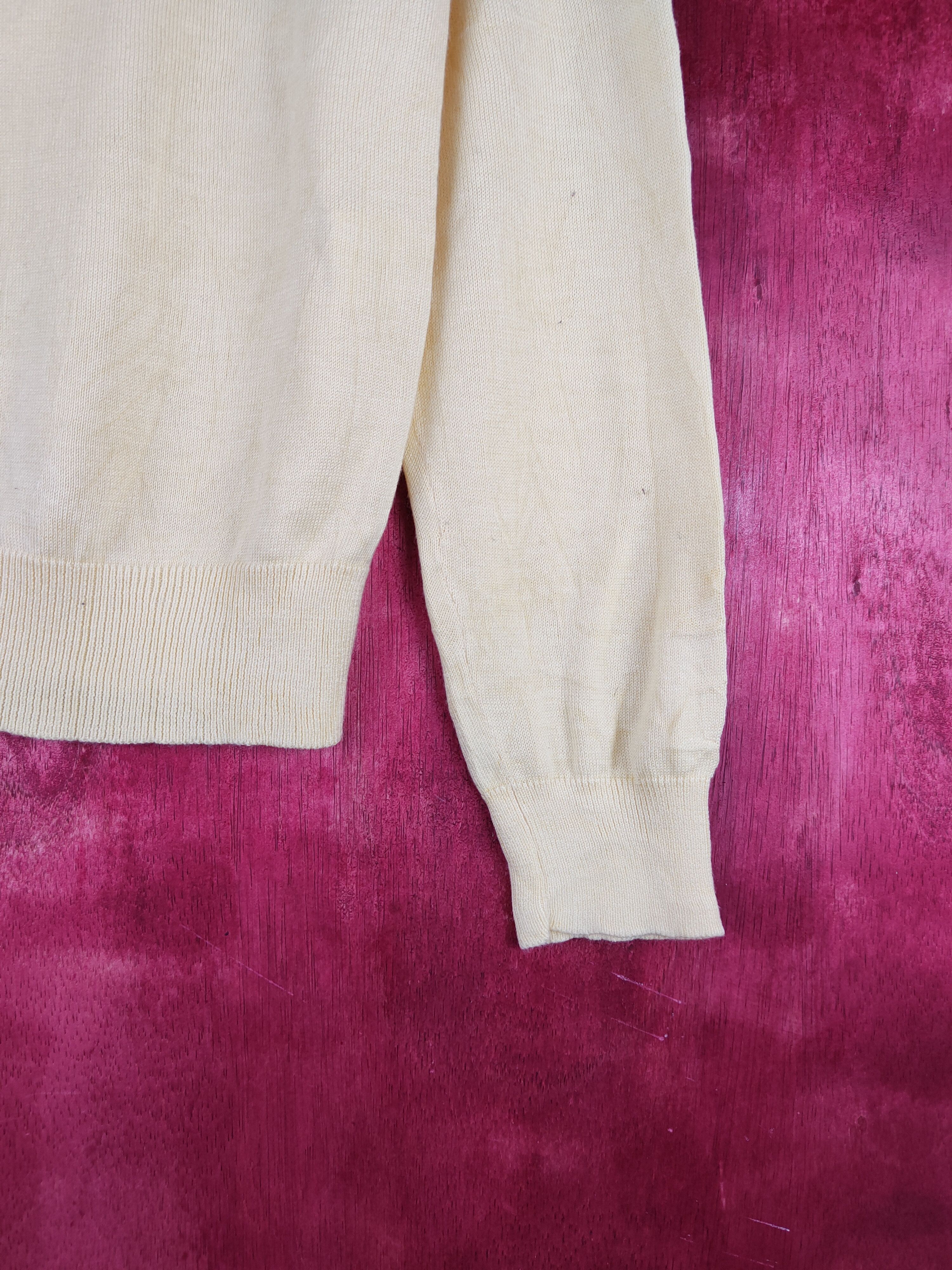 Japanese Brand Comfort Basic Yellow Cardigan vintage plain thin #S875 Size M / US 6-8 / IT 42-44 - 6 Thumbnail
