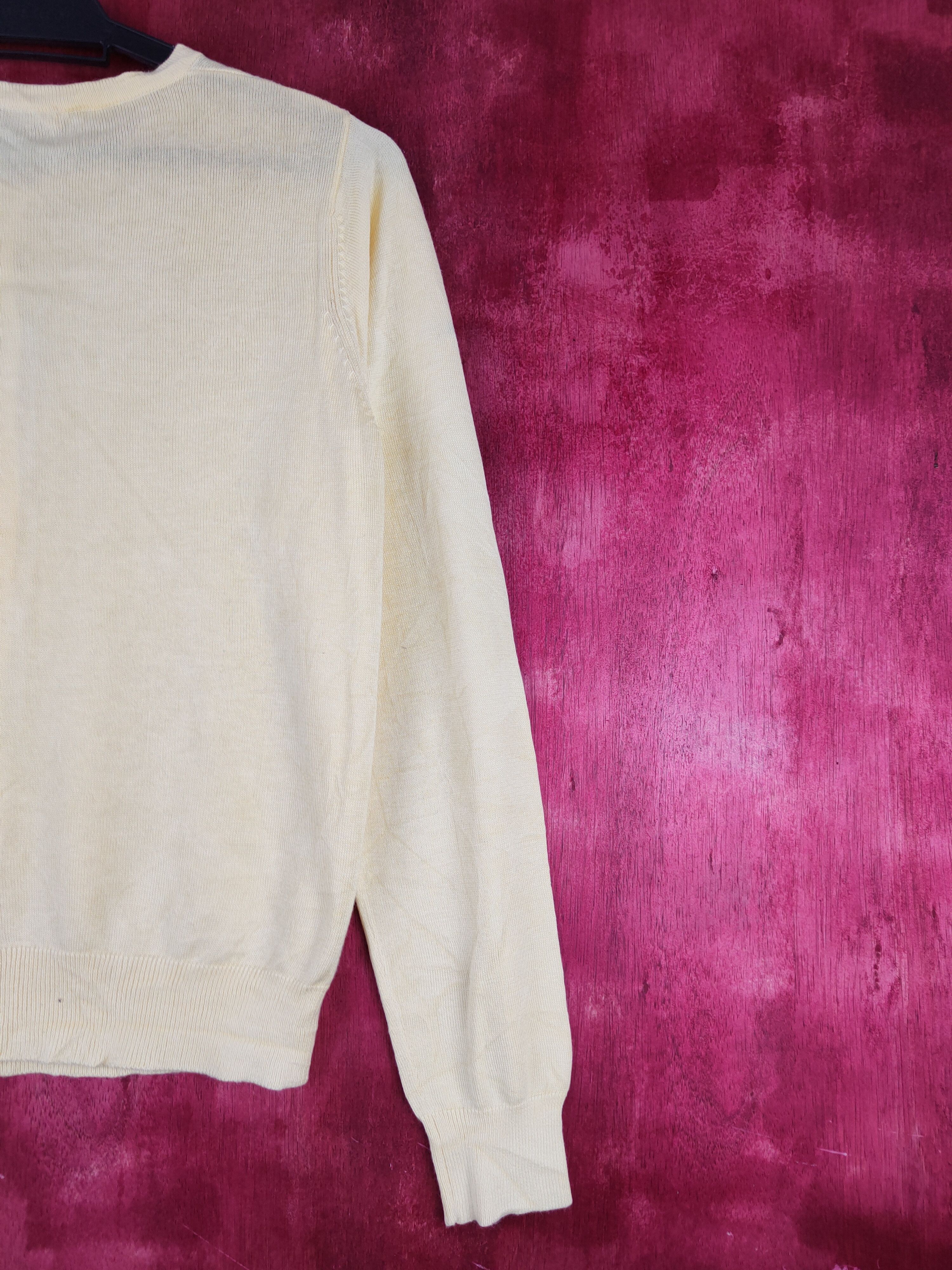 Japanese Brand Comfort Basic Yellow Cardigan vintage plain thin #S875 Size M / US 6-8 / IT 42-44 - 9 Thumbnail