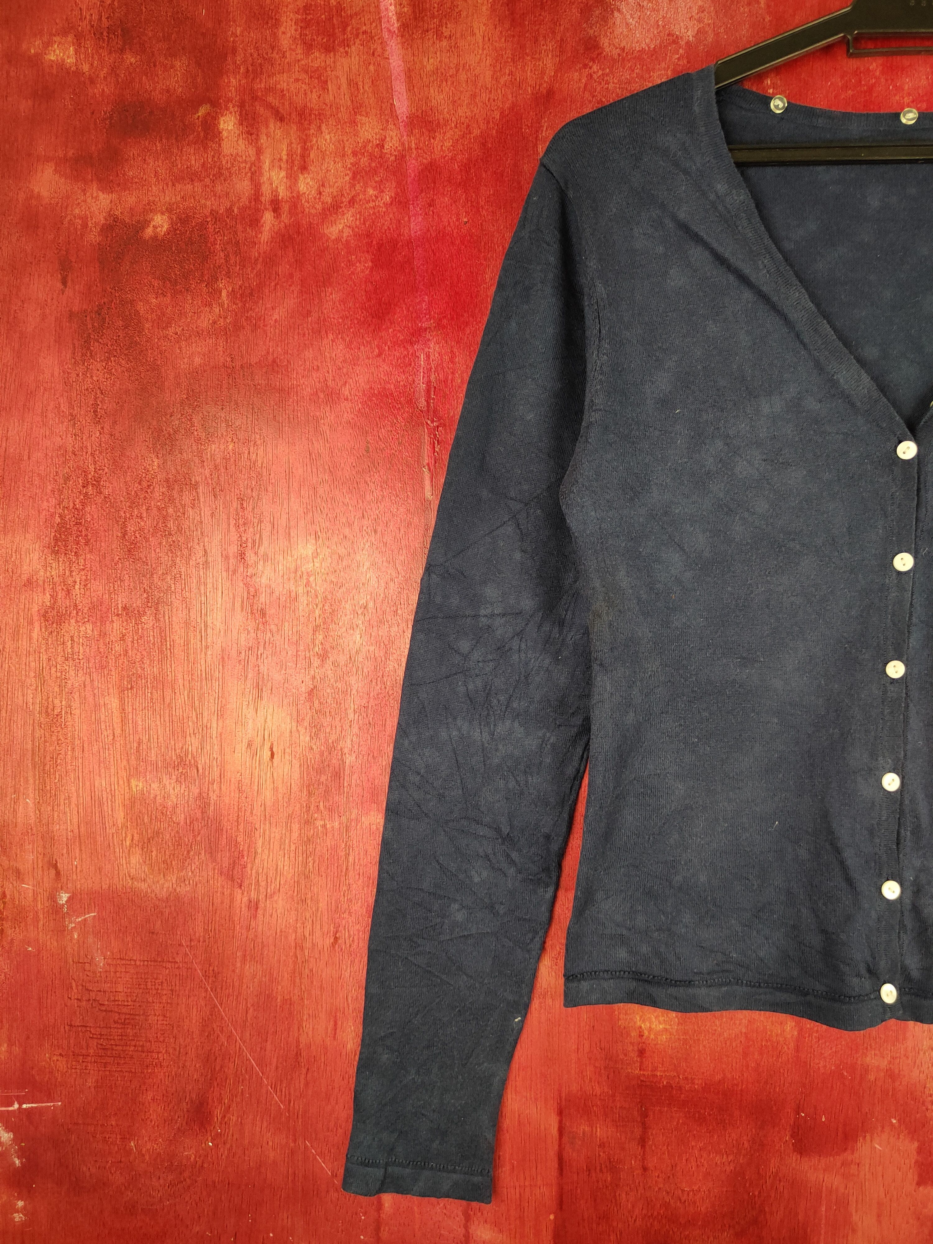 Japanese Brand × Vintage Japanese Brand Navy Blue faded Cardigan thin vintage#S873 Size S / US 4 / IT 40 - 4 Thumbnail