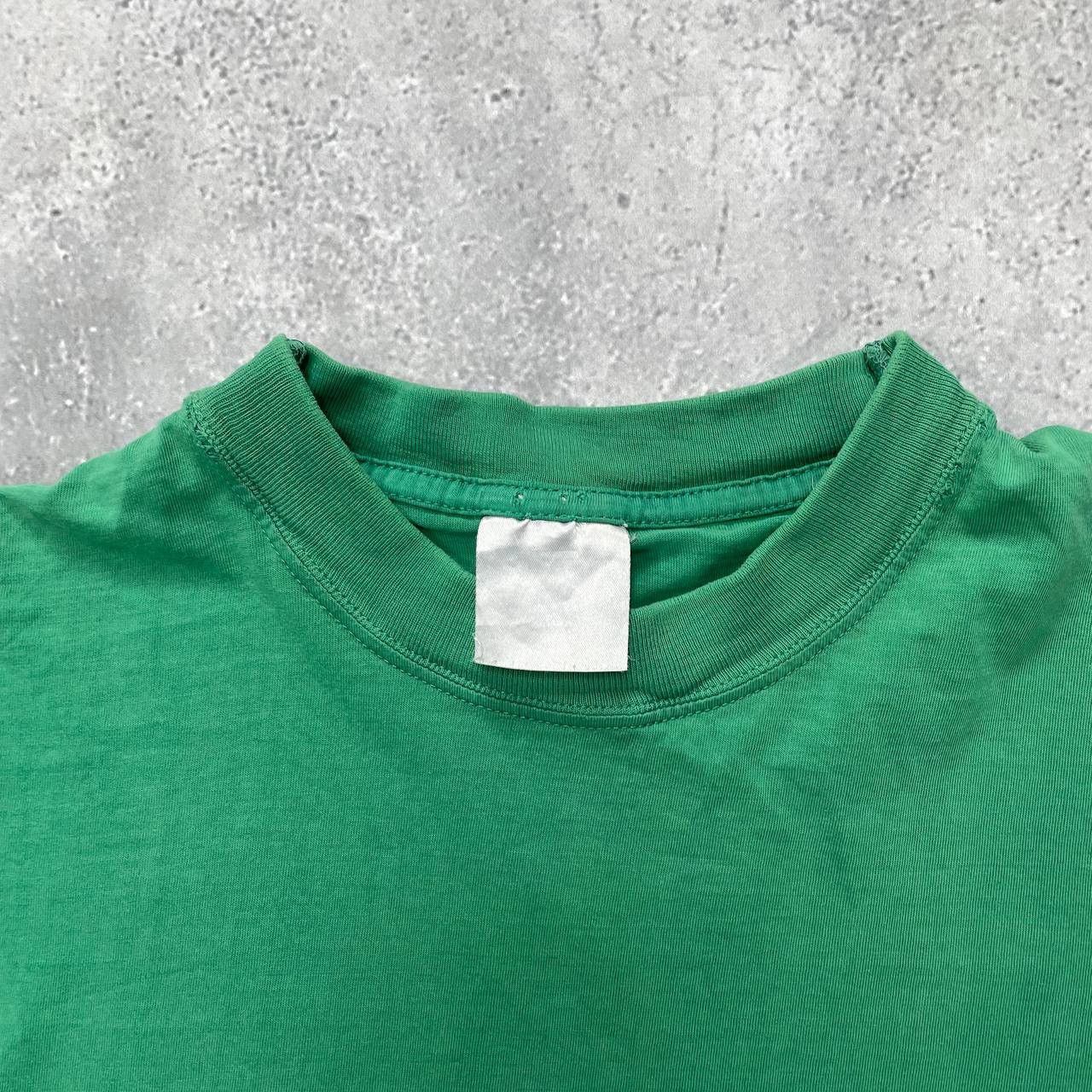 Vintage Vintage 2000s Blank T Shirt Faded Green Size XL Size US XL / EU 56 / 4 - 4 Thumbnail