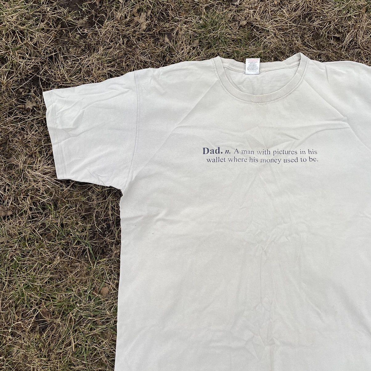 Vintage Vintage Y2K Sun Faded Graphic Tee Dad Humor Cream Baggy L Size US L / EU 52-54 / 3 - 3 Thumbnail
