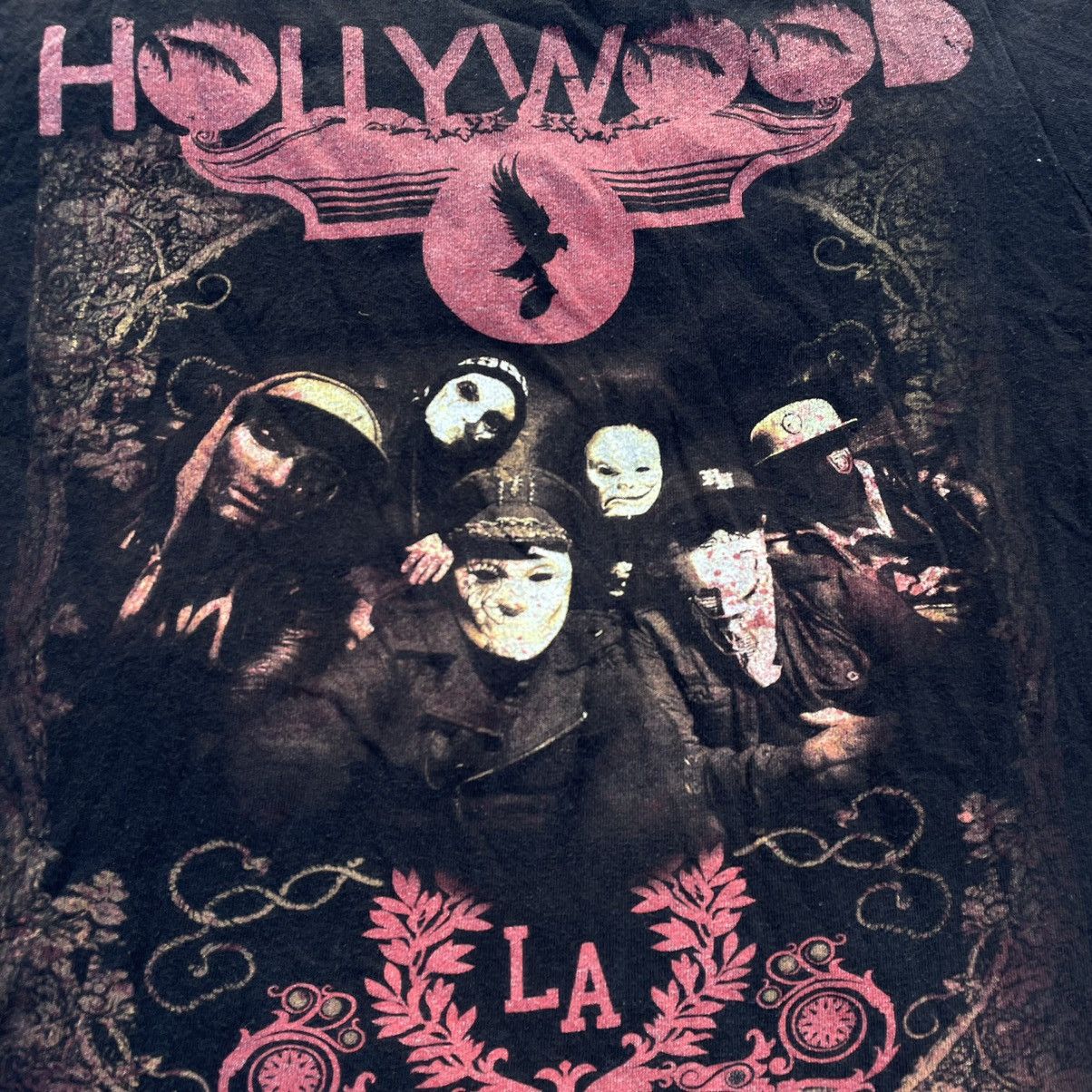 Vintage Vintage 90s Hollywood Undead Graphic Tee Goth Punk Cropped S Size US S / EU 44-46 / 1 - 5 Thumbnail