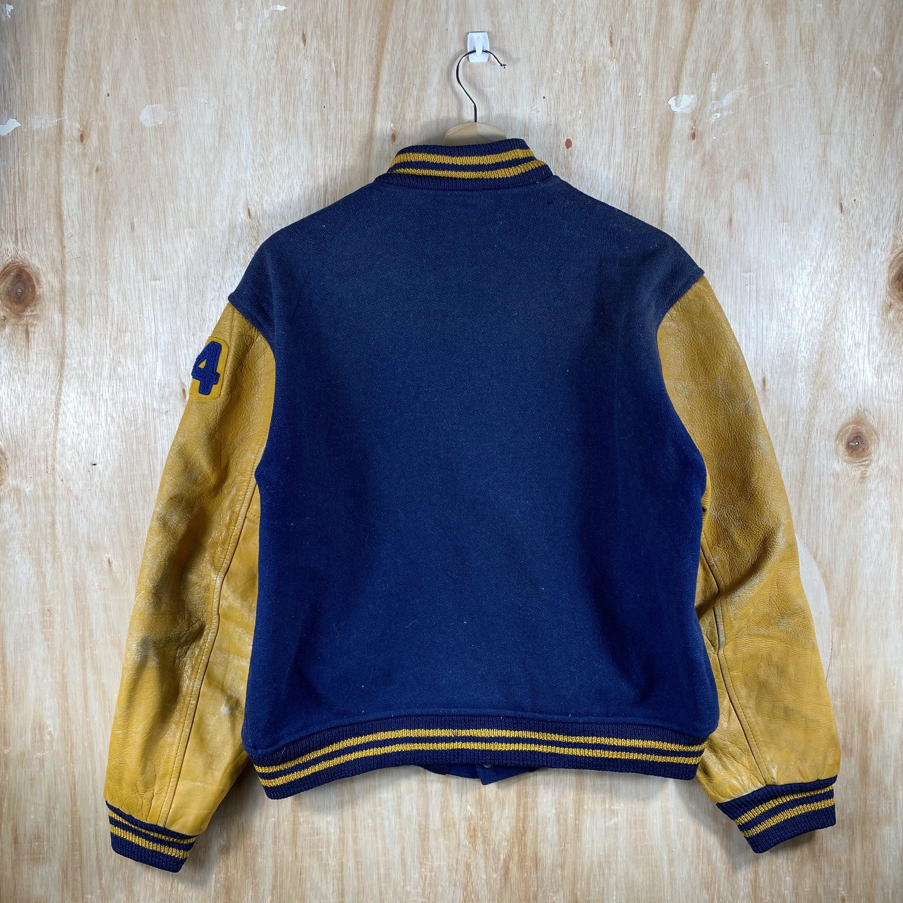 Vintage RARE🔥Vintage 60s Leather Varsity Jacket City Champs 1969 Size US M / EU 48-50 / 2 - 12 Thumbnail