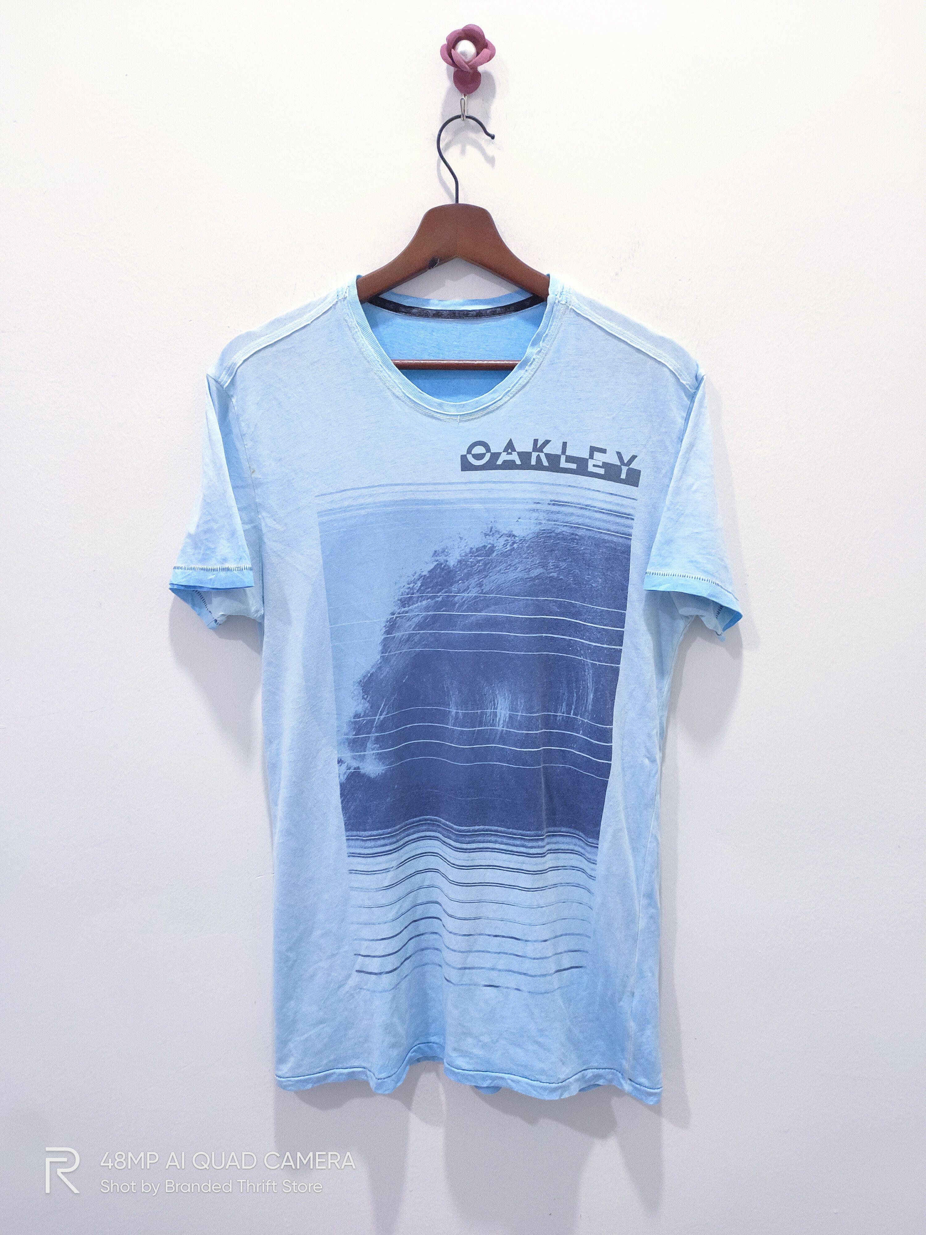 Oakley × Ocean Current × Vintage OAKLEY Tie Dye Single Stitch Wave BigLogo Graphic Tee Shirt Size US M / EU 48-50 / 2 - 1 Thumbnail