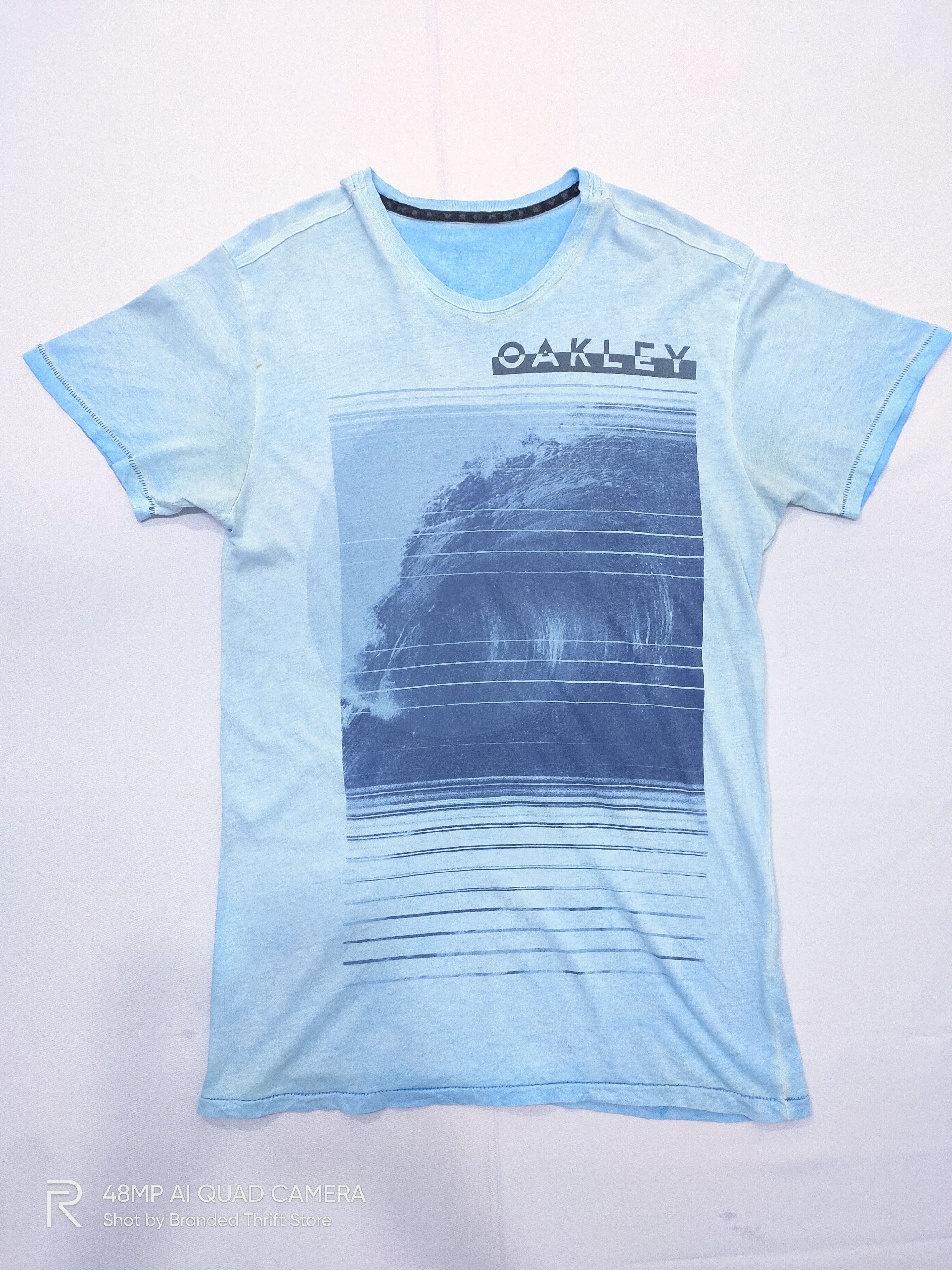 Oakley × Ocean Current × Vintage OAKLEY Tie Dye Single Stitch Wave BigLogo Graphic Tee Shirt Size US M / EU 48-50 / 2 - 5 Thumbnail