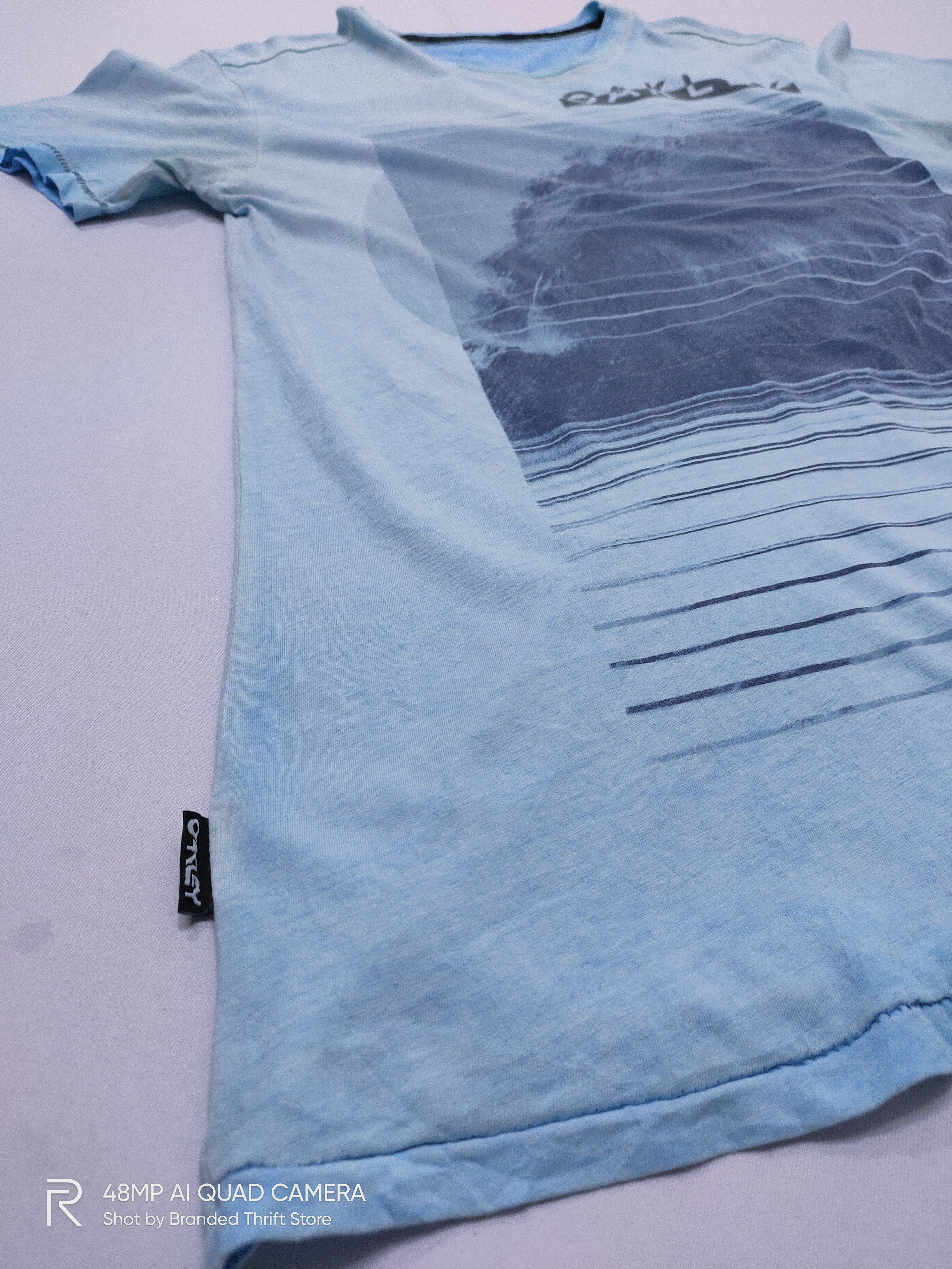 Oakley × Ocean Current × Vintage OAKLEY Tie Dye Single Stitch Wave BigLogo Graphic Tee Shirt Size US M / EU 48-50 / 2 - 14 Thumbnail
