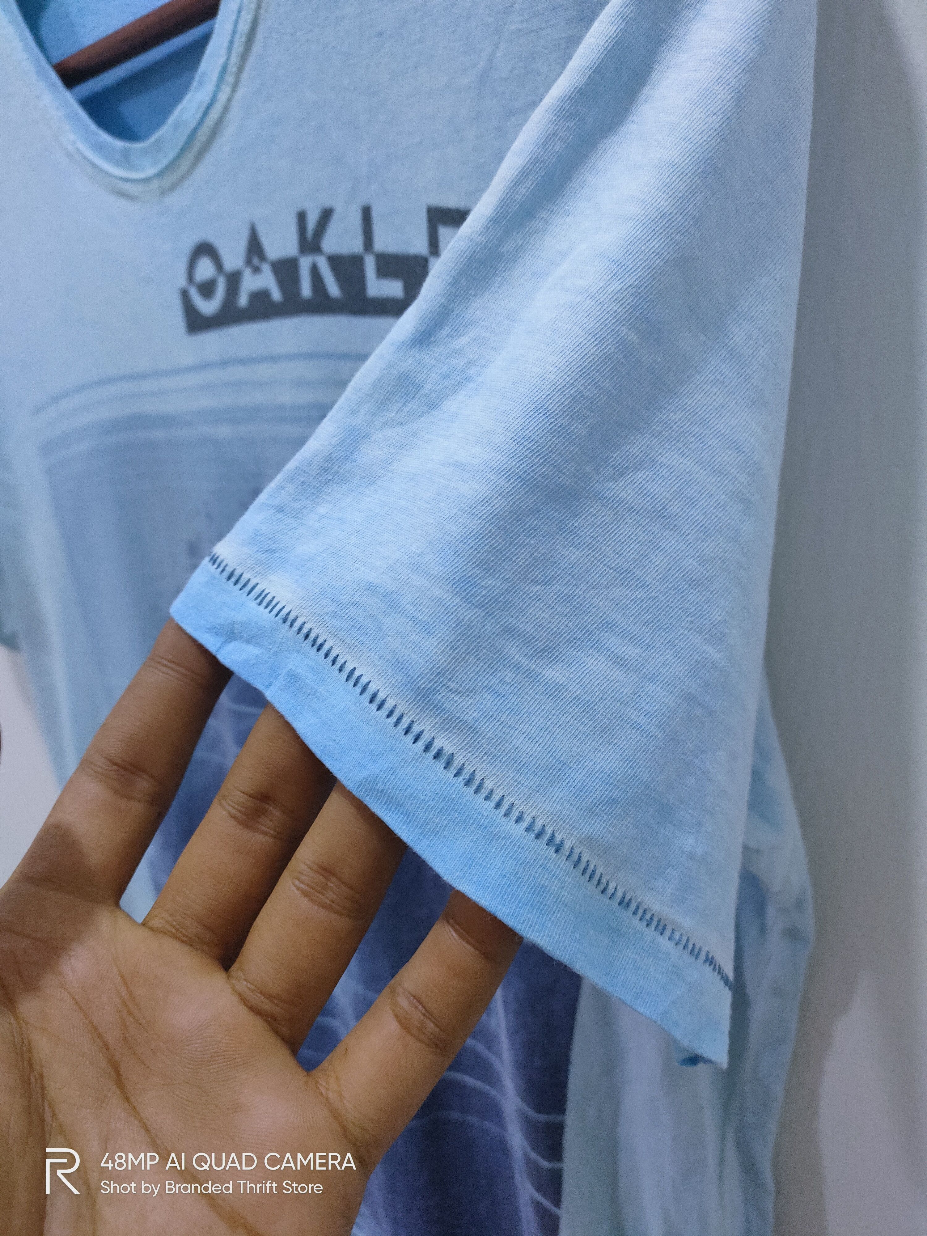 Oakley × Ocean Current × Vintage OAKLEY Tie Dye Single Stitch Wave BigLogo Graphic Tee Shirt Size US M / EU 48-50 / 2 - 7 Thumbnail