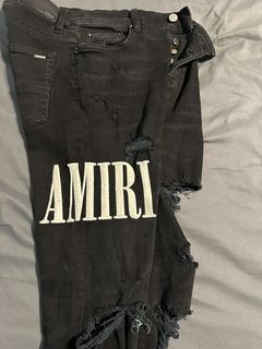 Authentic Brand New Mike Amiri Paint Drip Core Logo Black Jeans