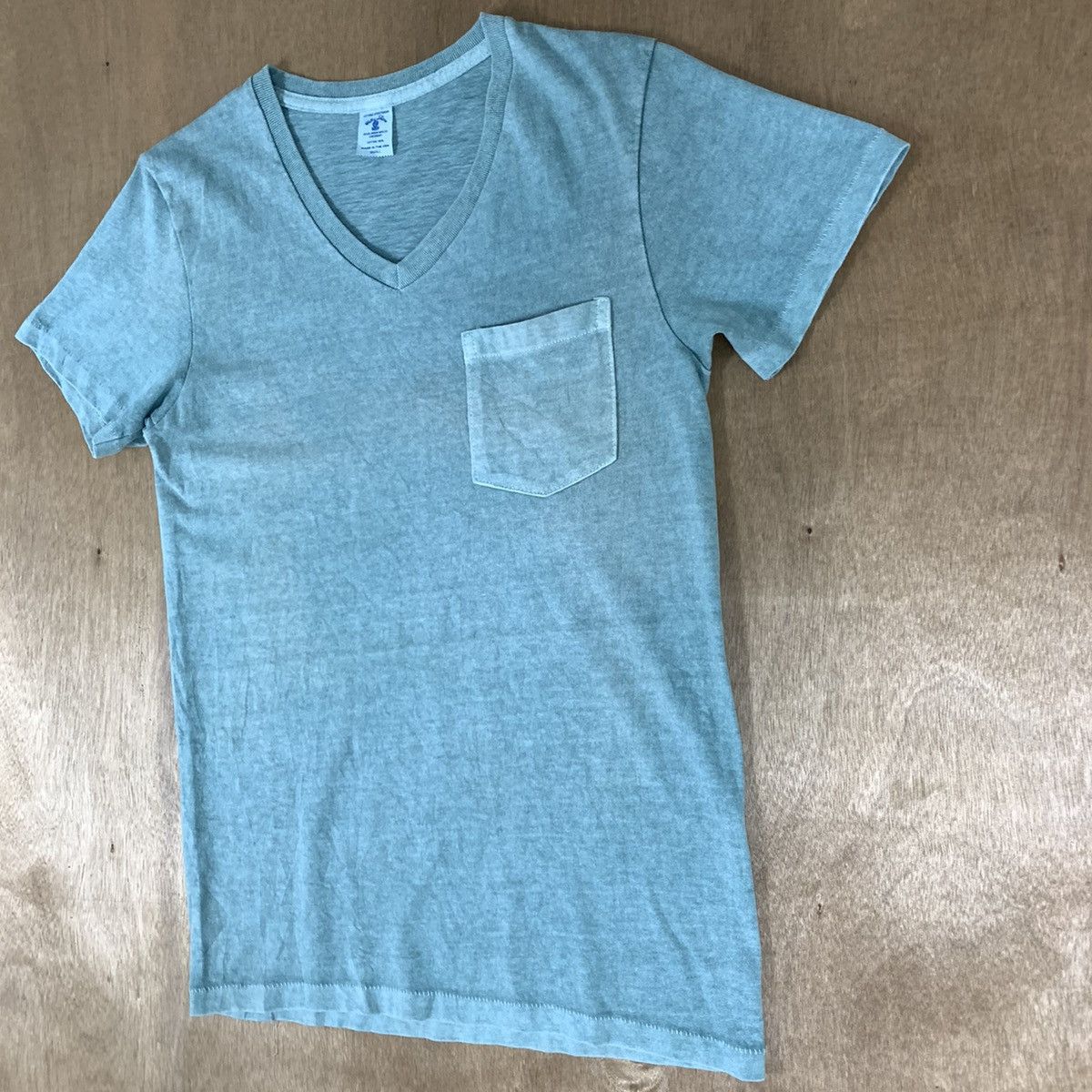 Velva Sheen Vintag 90s VELVA SHEEN Pigment Dye Single Stitch Pocket Tee Size US S / EU 44-46 / 1 - 6 Thumbnail