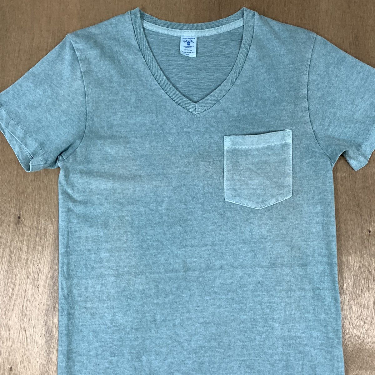 Velva Sheen Vintag 90s VELVA SHEEN Pigment Dye Single Stitch Pocket Tee Size US S / EU 44-46 / 1 - 3 Thumbnail