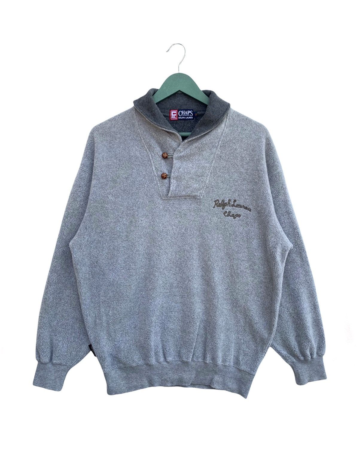 Chaps Ralph Lauren × Designer Vintage Chaps Ralph Lauren Fleece Sweatshirt Size US M / EU 48-50 / 2 - 1 Thumbnail