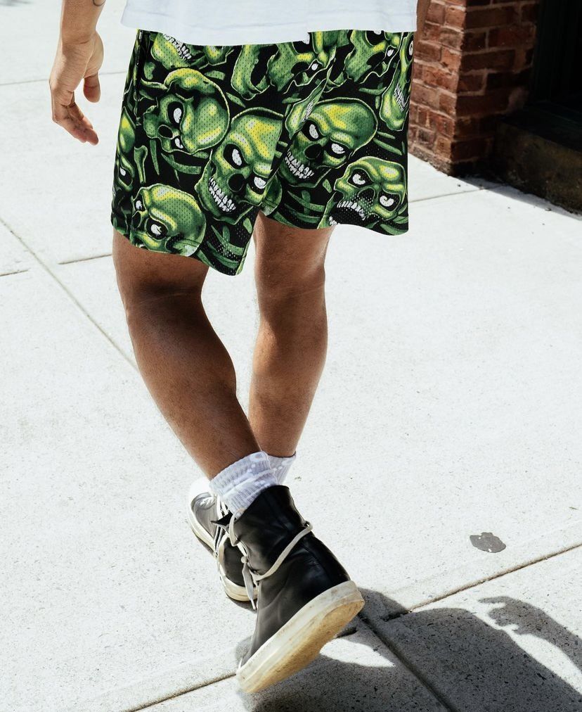Bravest Studios *RARE* SKULL SHORTS SHORTS *LIQUID BLUE INSPO* (M) Size US 32 / EU 48 - 6 Thumbnail