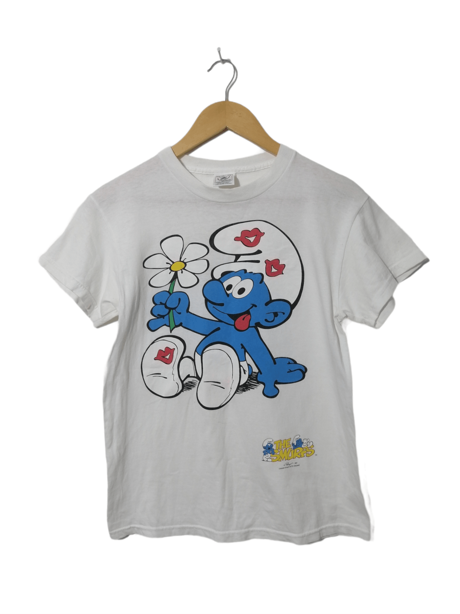 Delta × Vintage Vintage 90s Smurf Tee Size US S / EU 44-46 / 1 - 1 Thumbnail