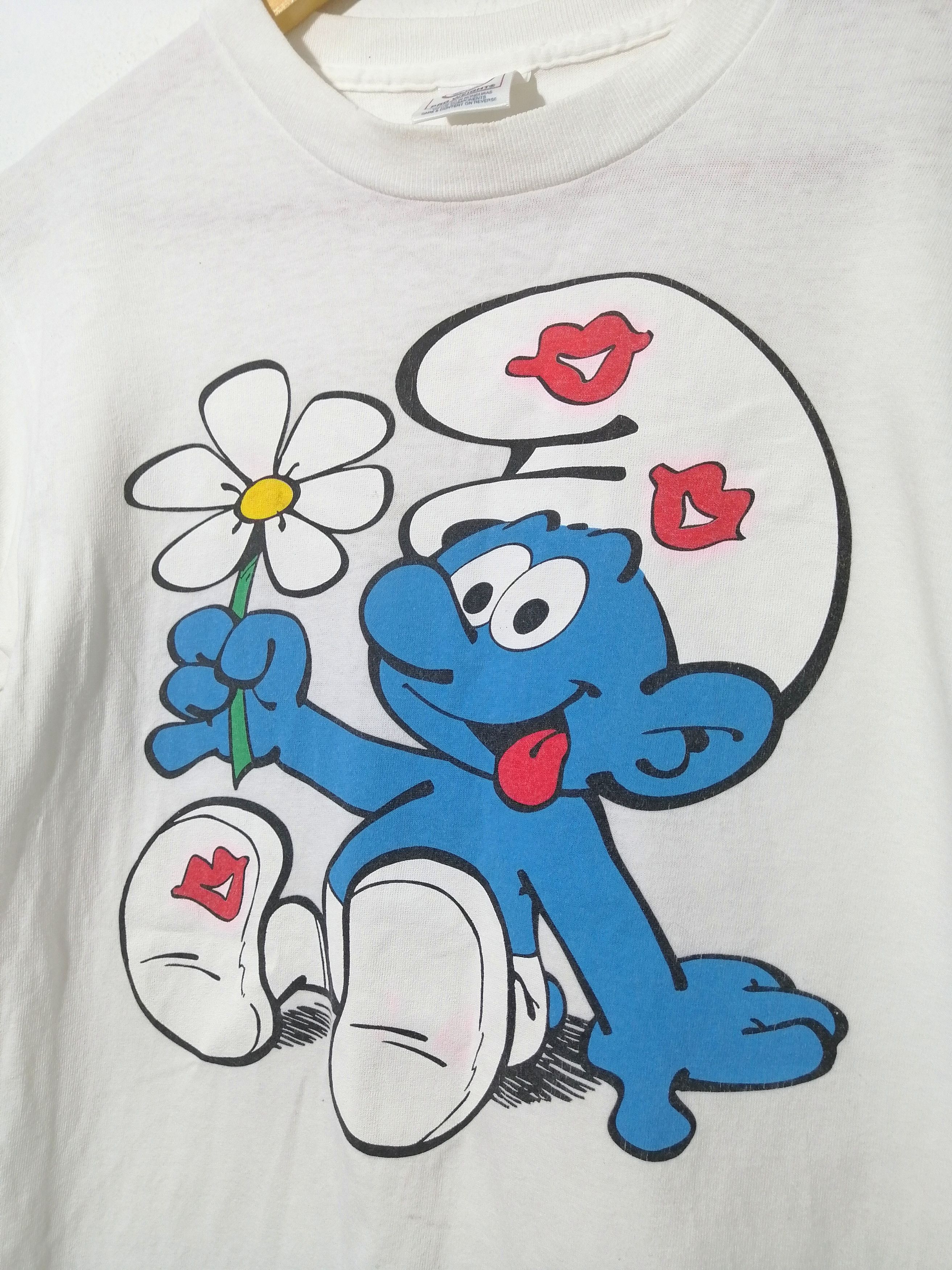 Delta × Vintage Vintage 90s Smurf Tee Size US S / EU 44-46 / 1 - 2 Thumbnail