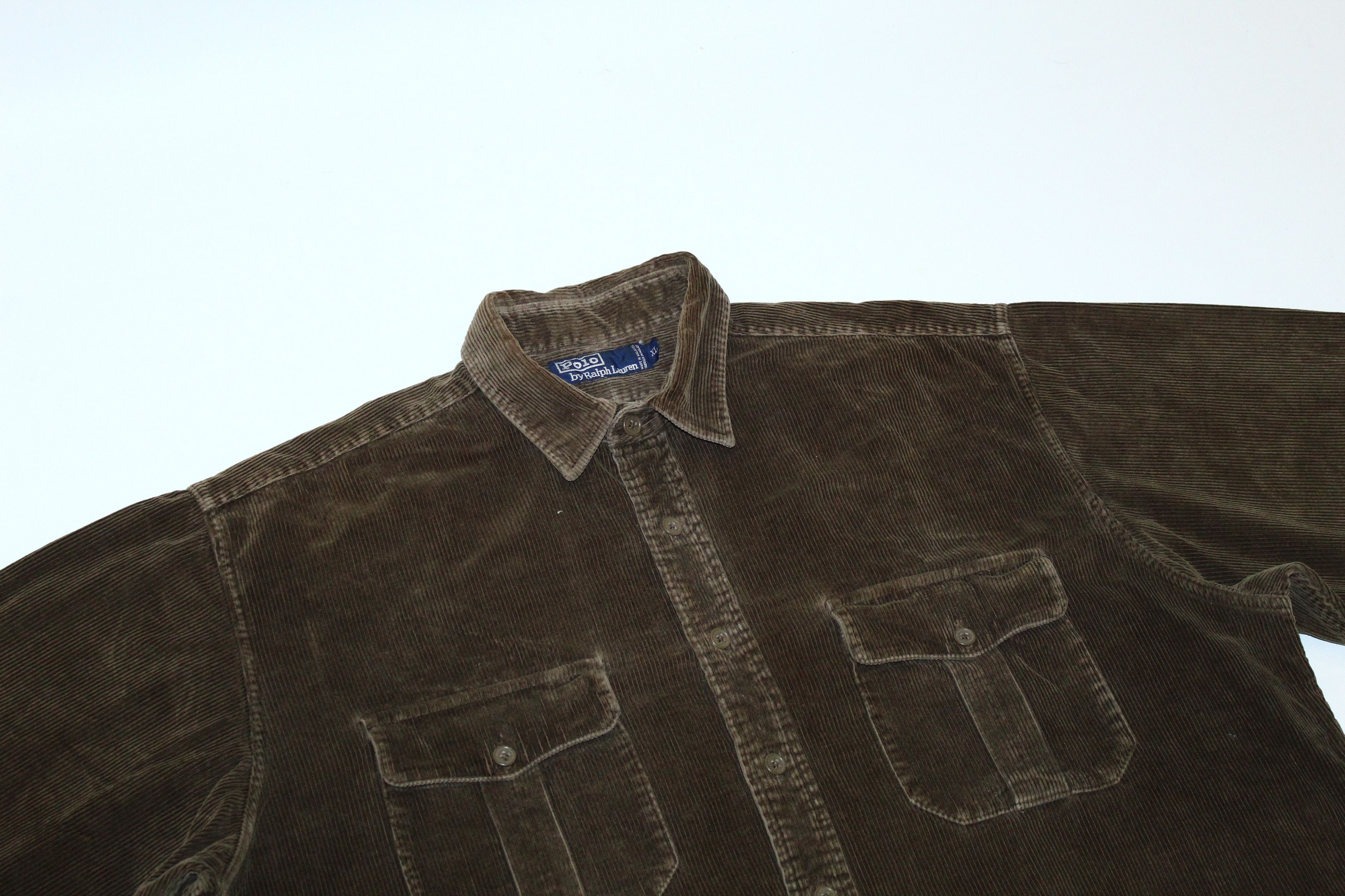 Polo Ralph Lauren 🔥 VTG Polo R.L. Military Corduroy Baggy Overshirt Size US XXL / EU 58 / 5 - 5 Thumbnail
