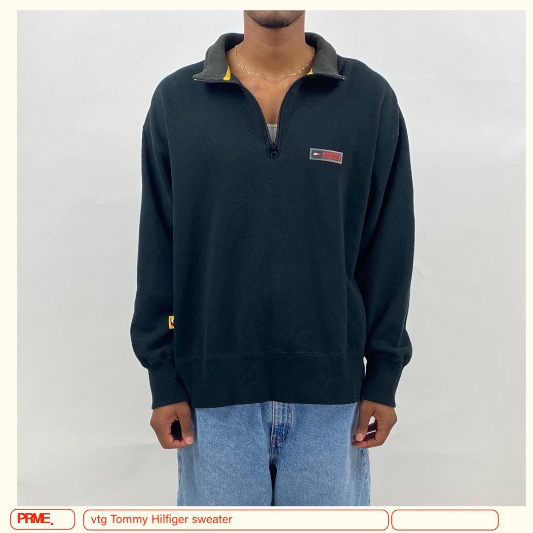 Tommy Hilfiger × Tommy Jeans × Vintage vintage Y2K TOMMY HILFIGER ATHLETICS 1/4 Zip-up sweatshirt Size US L / EU 52-54 / 3 - 2 Thumbnail