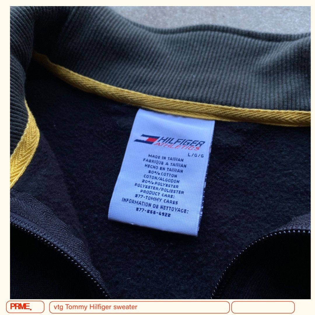 Tommy Hilfiger × Tommy Jeans × Vintage vintage Y2K TOMMY HILFIGER ATHLETICS 1/4 Zip-up sweatshirt Size US L / EU 52-54 / 3 - 11 Thumbnail