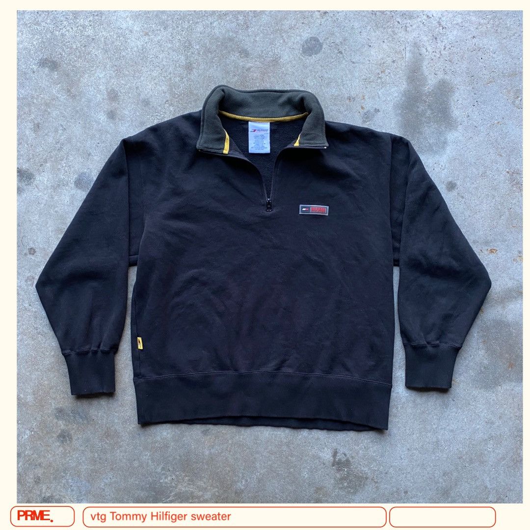 Tommy Hilfiger × Tommy Jeans × Vintage vintage Y2K TOMMY HILFIGER ATHLETICS 1/4 Zip-up sweatshirt Size US L / EU 52-54 / 3 - 7 Thumbnail