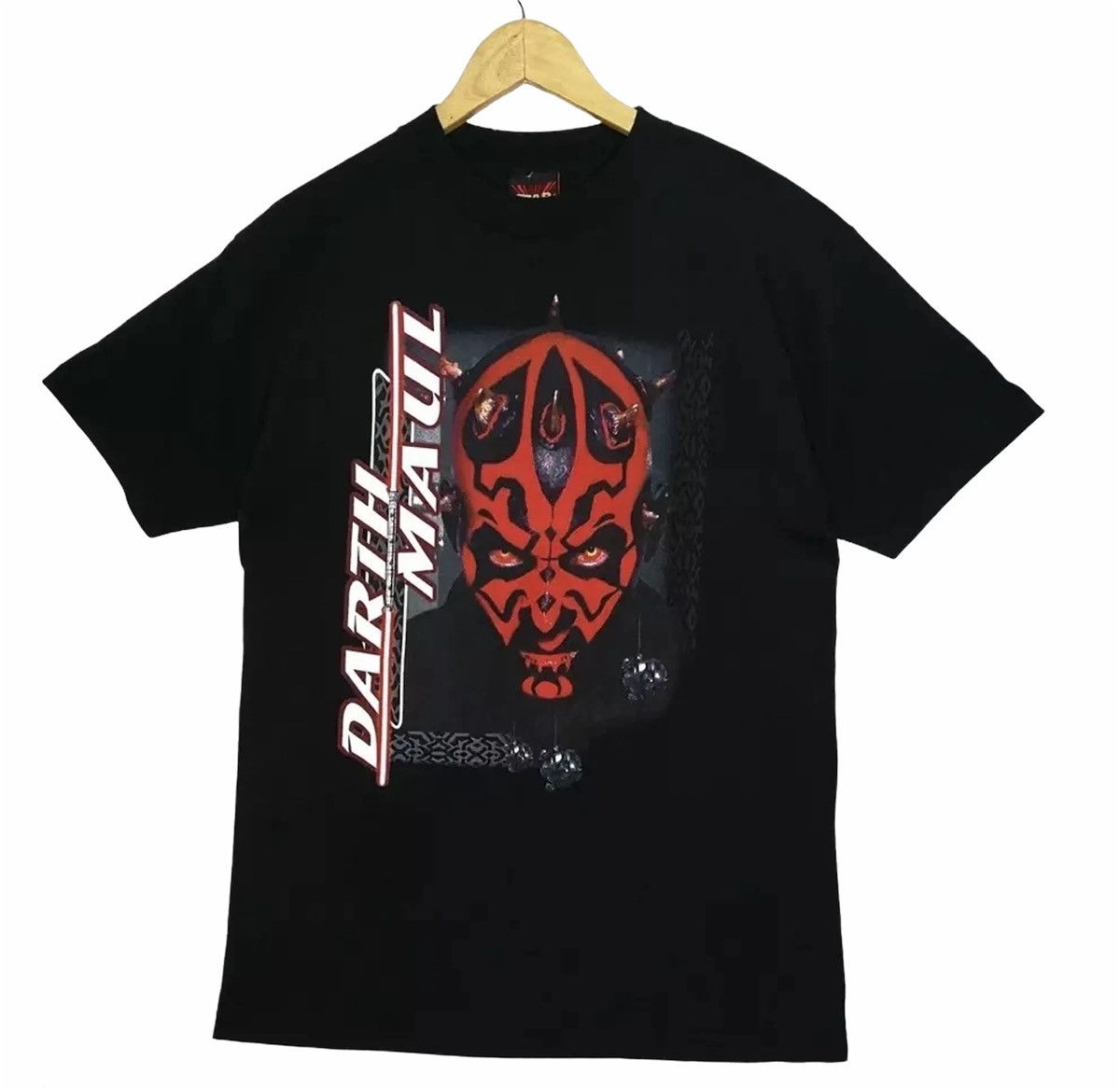 image of Star Wars Darth Maul Tshirt Vintage Movie Tshirt in Black, Men's (Size Medium)