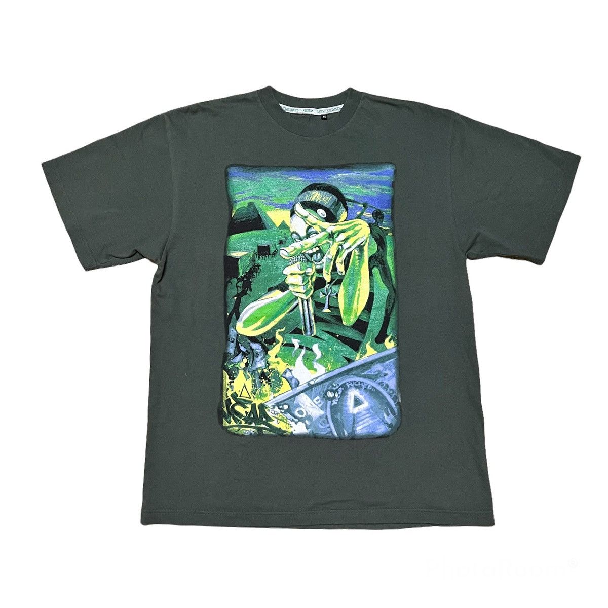 image of Conart Rap Tees Streetwear Big Logo in Green, Men's (Size Medium)