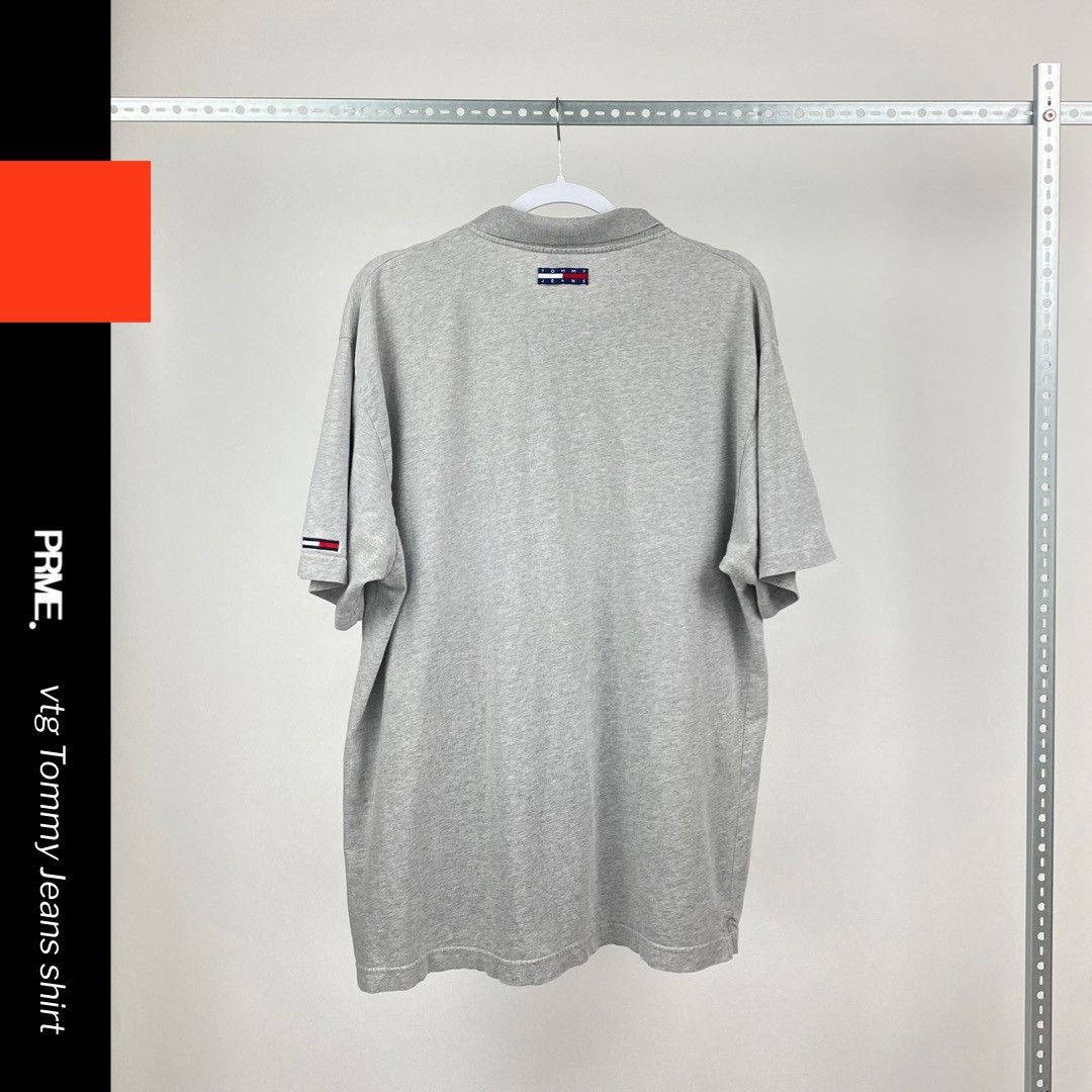 Tommy Hilfiger × Tommy Jeans × Vintage vintage 90s TOMMY HILFIGER JEANS spellout 1/2 Zip Polo shirt Size US XL / EU 56 / 4 - 7 Thumbnail