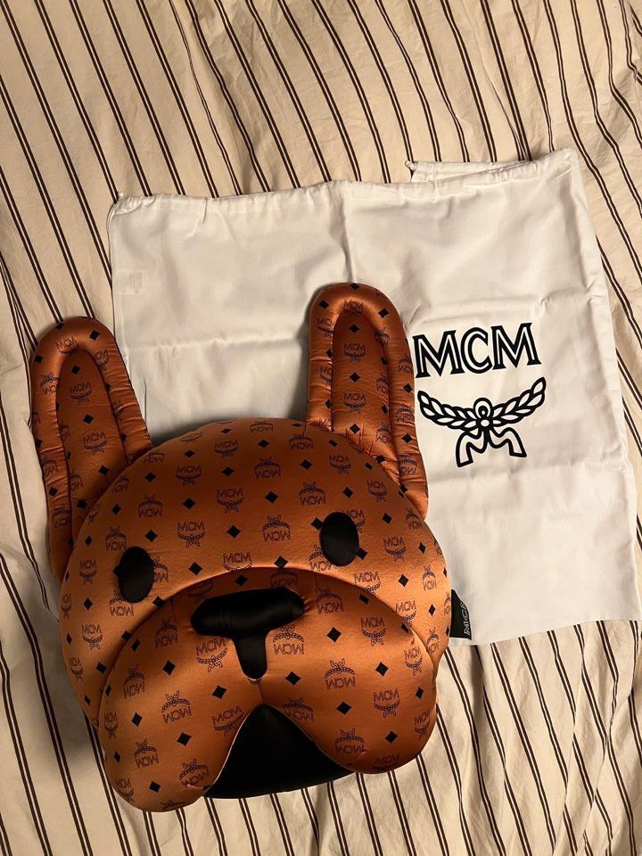 MCM monogram puppy cushion