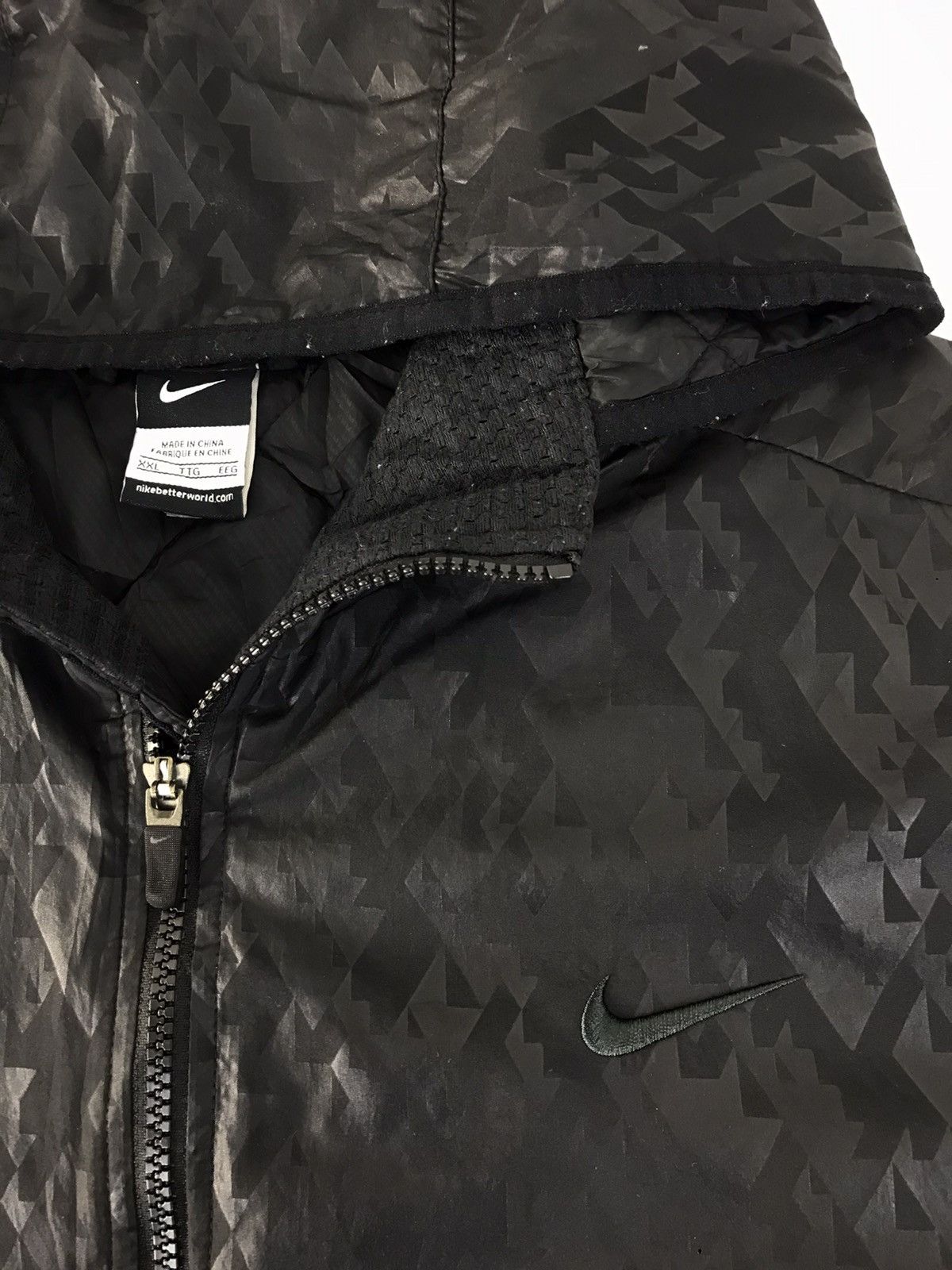 Nike Nike Black Camo Full Zip Quilted Jacket Hoodies Size US XL / EU 56 / 4 - 4 Thumbnail