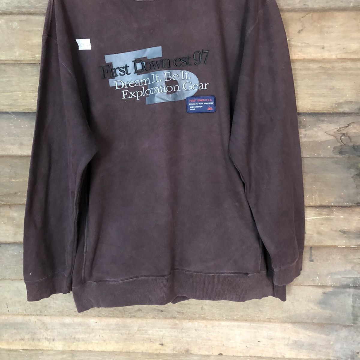 Japanese Brand First Down Dark Brown Sweatshirt #083B Size US XL / EU 56 / 4 - 3 Thumbnail