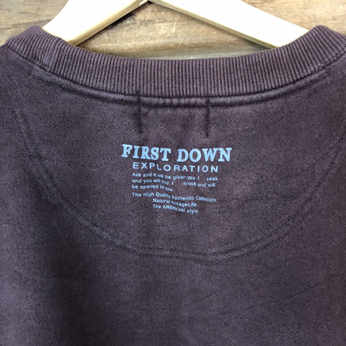Japanese Brand First Down Dark Brown Sweatshirt #083B Size US XL / EU 56 / 4 - 11 Thumbnail