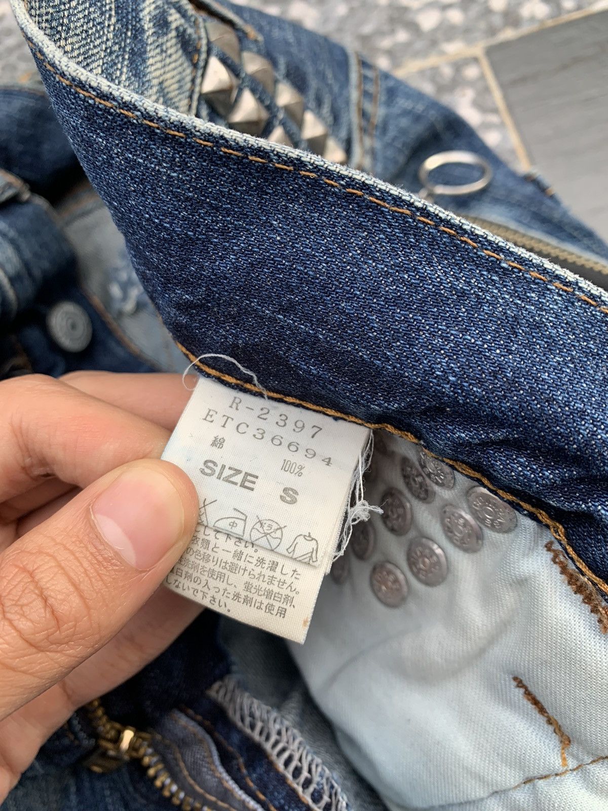 Japanese Brand Punk Style Rna Inc Distressed Denim Size US 33 - 5 Thumbnail