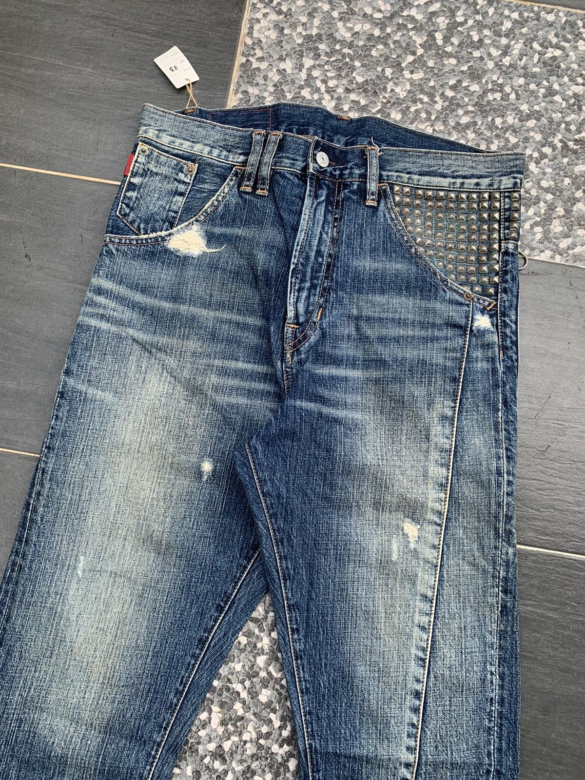 Japanese Brand Punk Style Rna Inc Distressed Denim Size US 33 - 2 Thumbnail