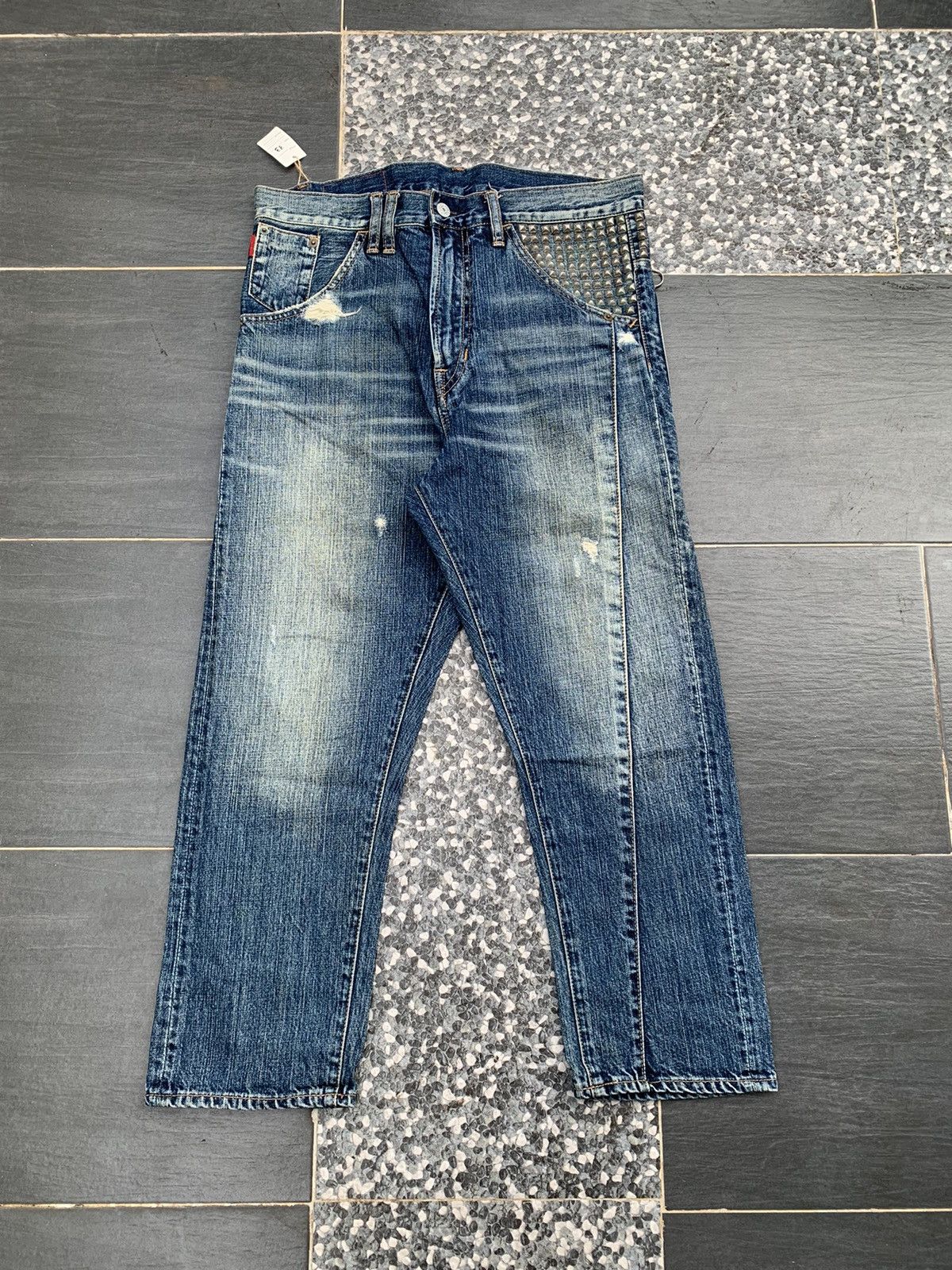 Japanese Brand Punk Style Rna Inc Distressed Denim Size US 33 - 1 Thumbnail