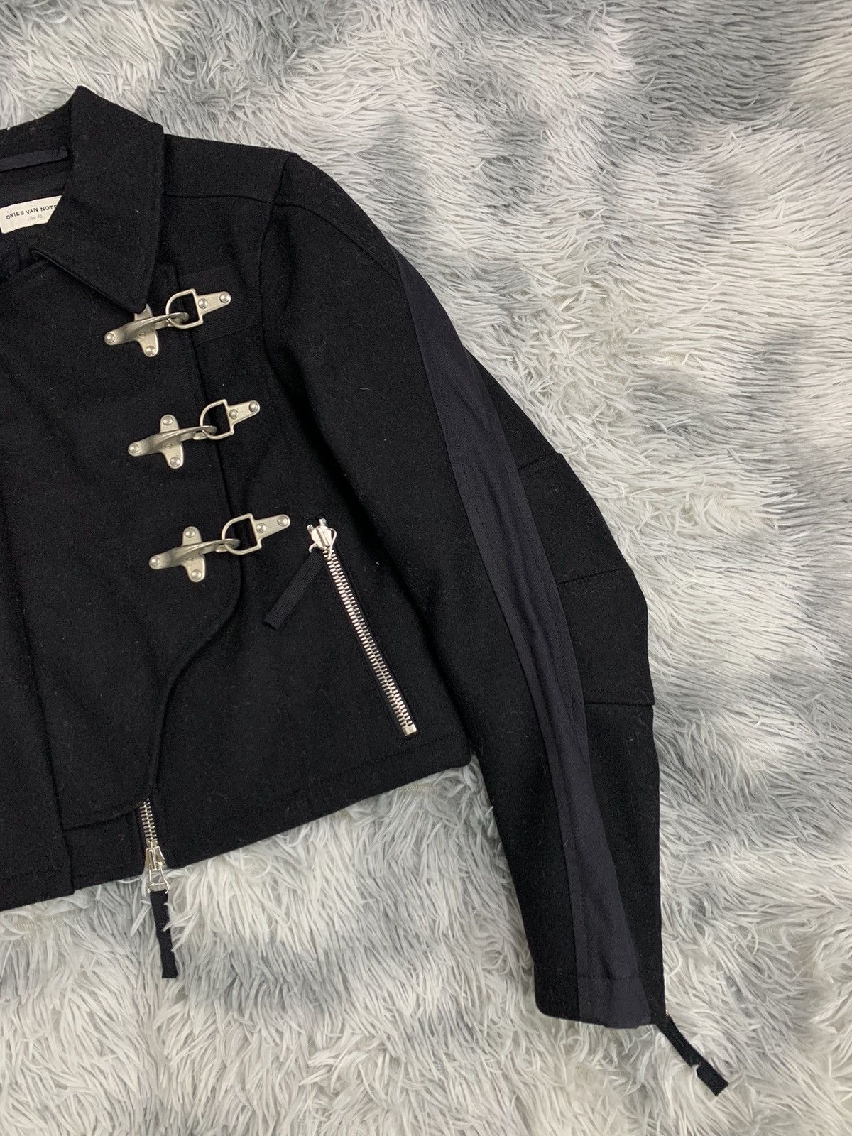 Dries Van Noten Dries van noten "Rare Fireman cropped wool jacket" Size XS / US 0-2 / IT 36-38 - 3 Thumbnail