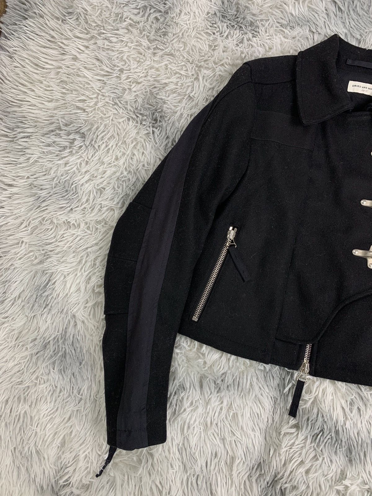Dries Van Noten Dries van noten "Rare Fireman cropped wool jacket" Size XS / US 0-2 / IT 36-38 - 4 Thumbnail
