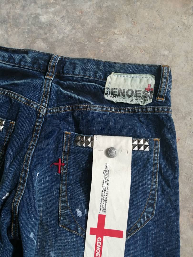 Japanese Brand RARE🔥Japanese Rusty Distress Geneose Printed Denim Size US 31 - 13 Thumbnail