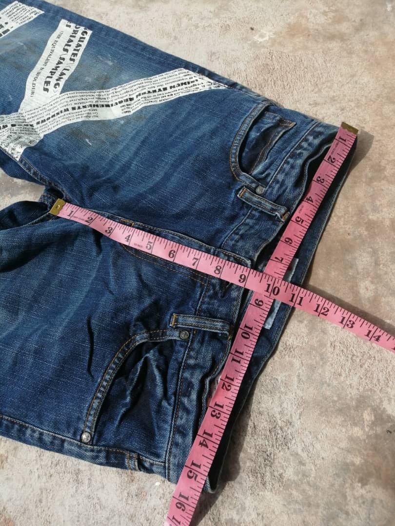 Japanese Brand RARE🔥Japanese Rusty Distress Geneose Printed Denim Size US 31 - 14 Thumbnail