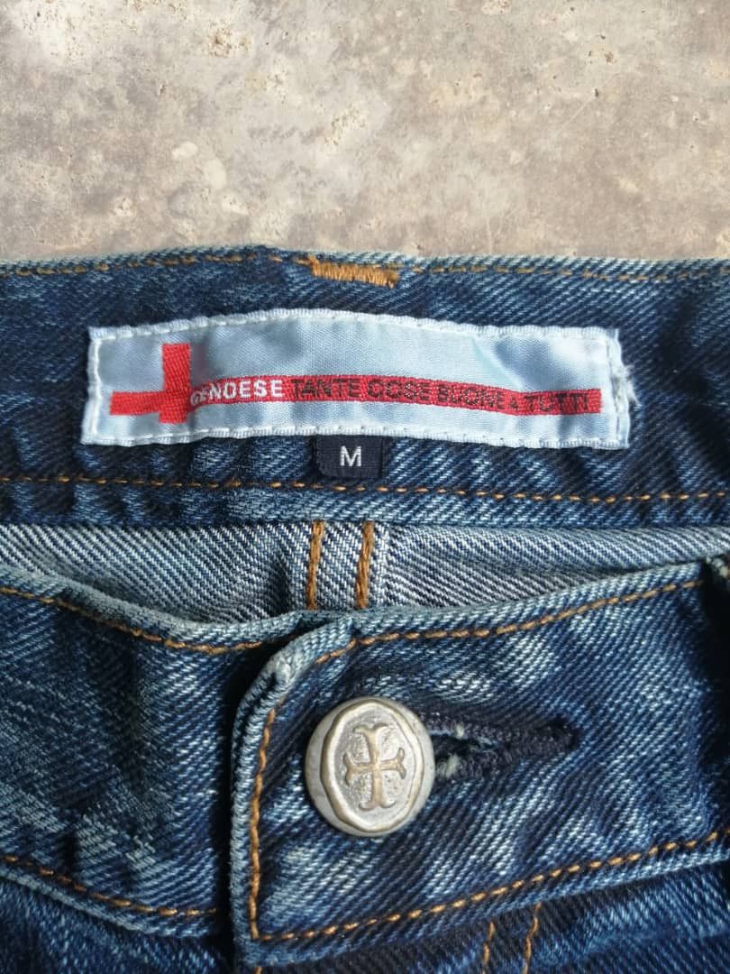 Japanese Brand RARE🔥Japanese Rusty Distress Geneose Printed Denim Size US 31 - 8 Thumbnail