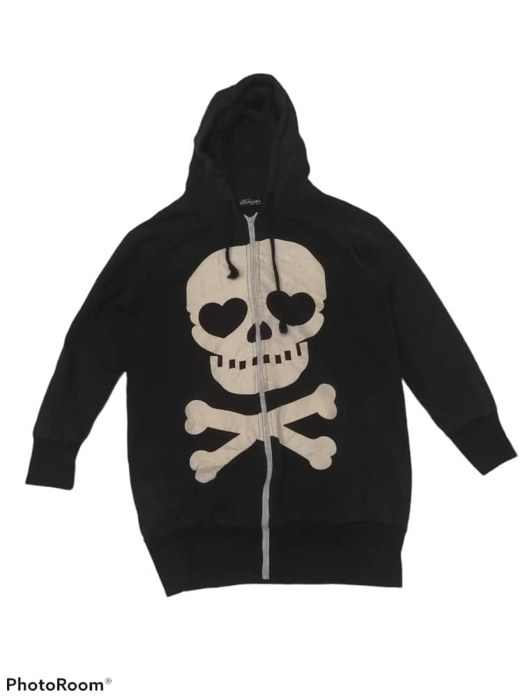 image of Seditionaries x Skulls Black Skulls Hoodies Skeleton Design Like Mastermind in Faded Black, Women's