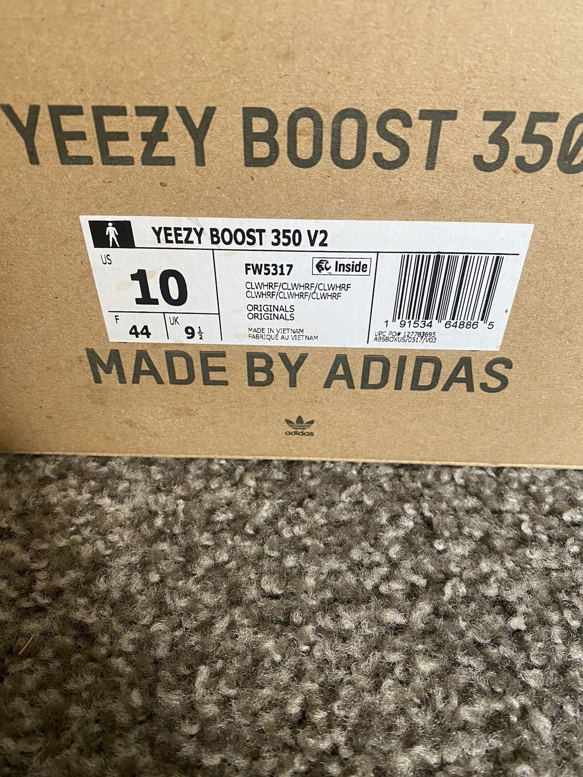 Adidas × Kanye West Size 10 Yeezy 350 Cloud White Reflective Good Condition Size US 10 / EU 43 - 15 Thumbnail