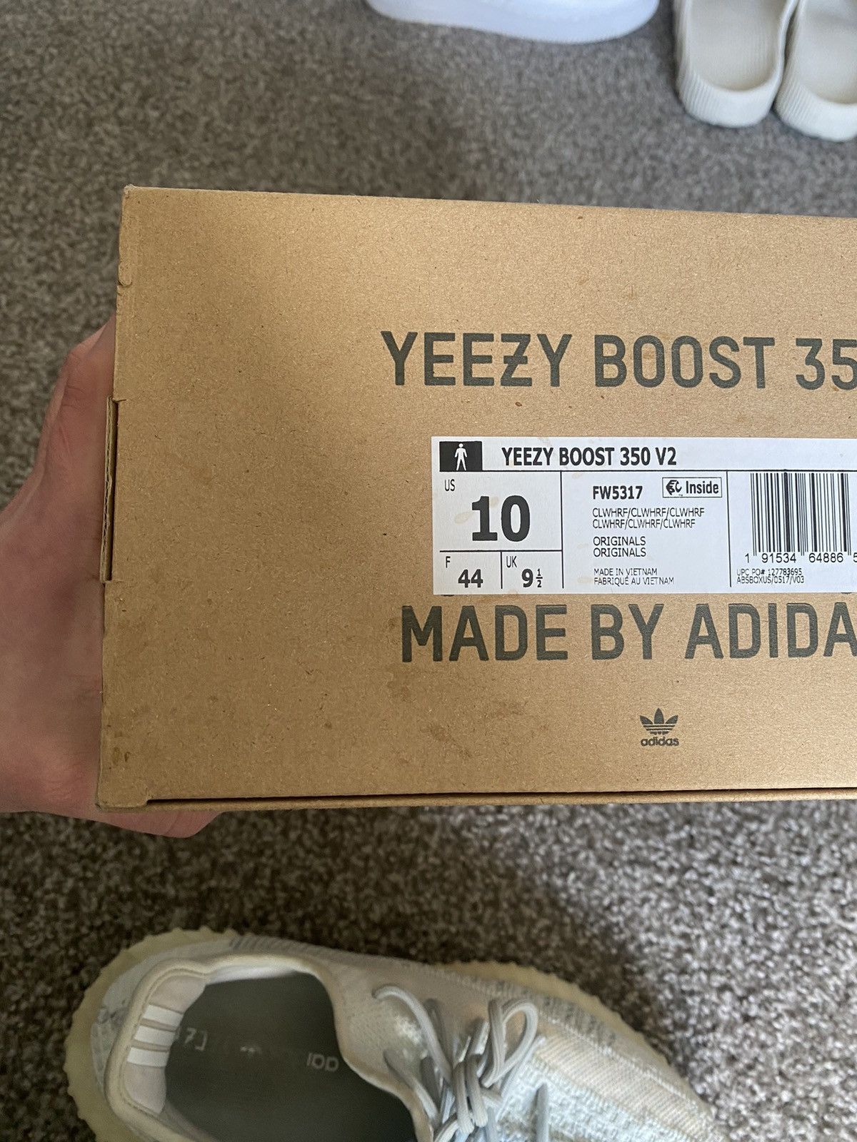 Adidas × Kanye West Size 10 Yeezy 350 Cloud White Reflective Good Condition Size US 10 / EU 43 - 16 Thumbnail