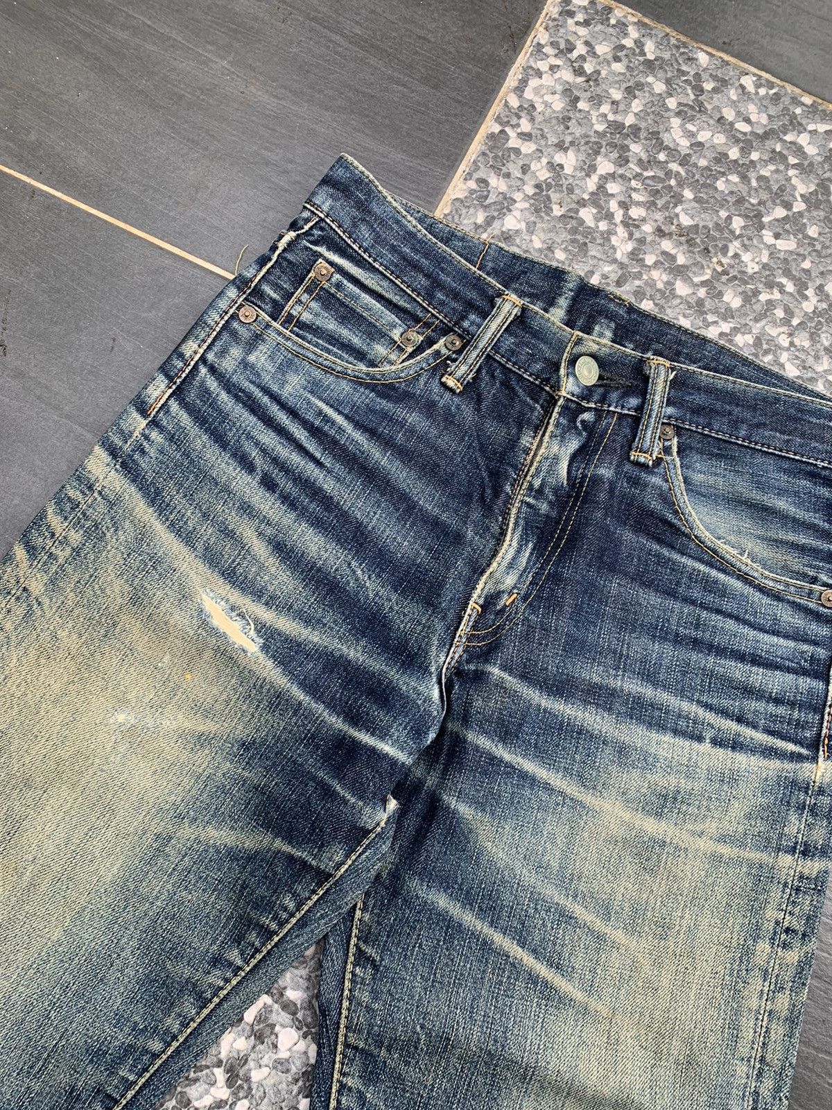 Burgus Plus × Japanese Brand Vintage Burgus Plus Distressed Denim Size US 29 - 5 Thumbnail